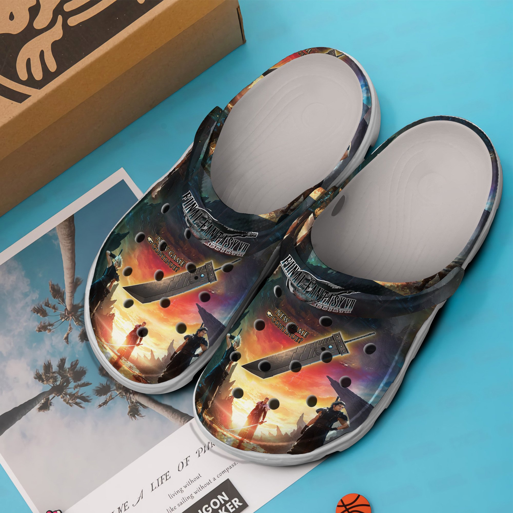 Merchidea Final Fantasy VII Rebirth Game Crocs Crocband Clogs Shoes Comfortable For Men Women and Kids