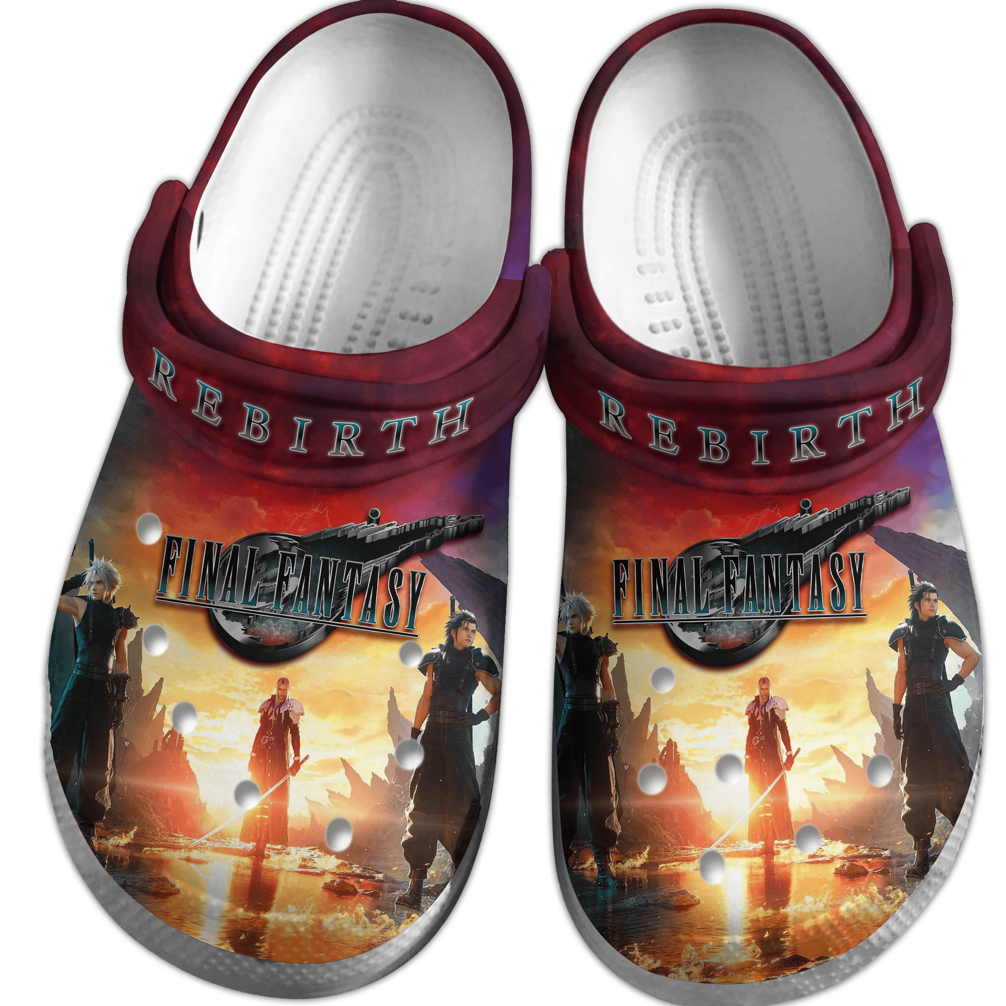 Merchidea Final Fantasy VII Rebirth Movie Crocs Crocband Clogs Shoes Comfortable For Men Women and Kids