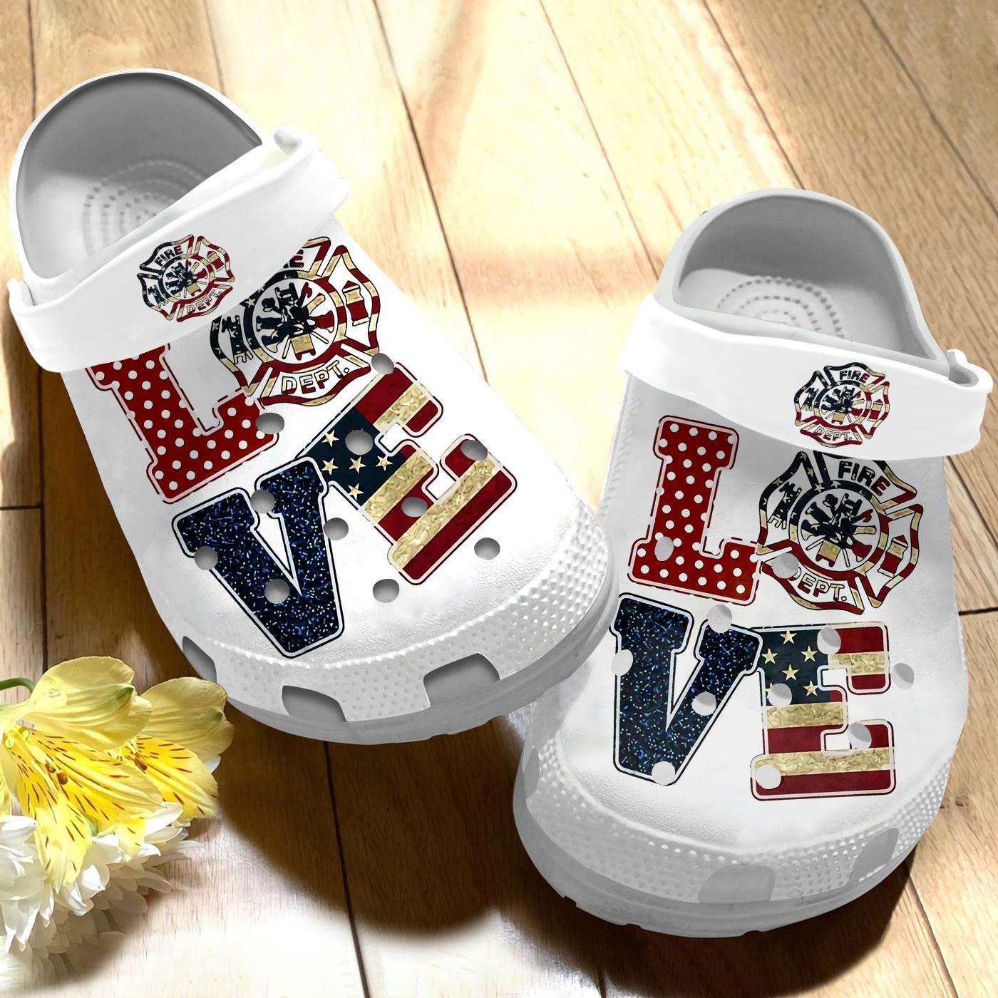 Merchidea Firefighter Crocs Crocband Clogs Shoes Comfortable For Men Women and Kids