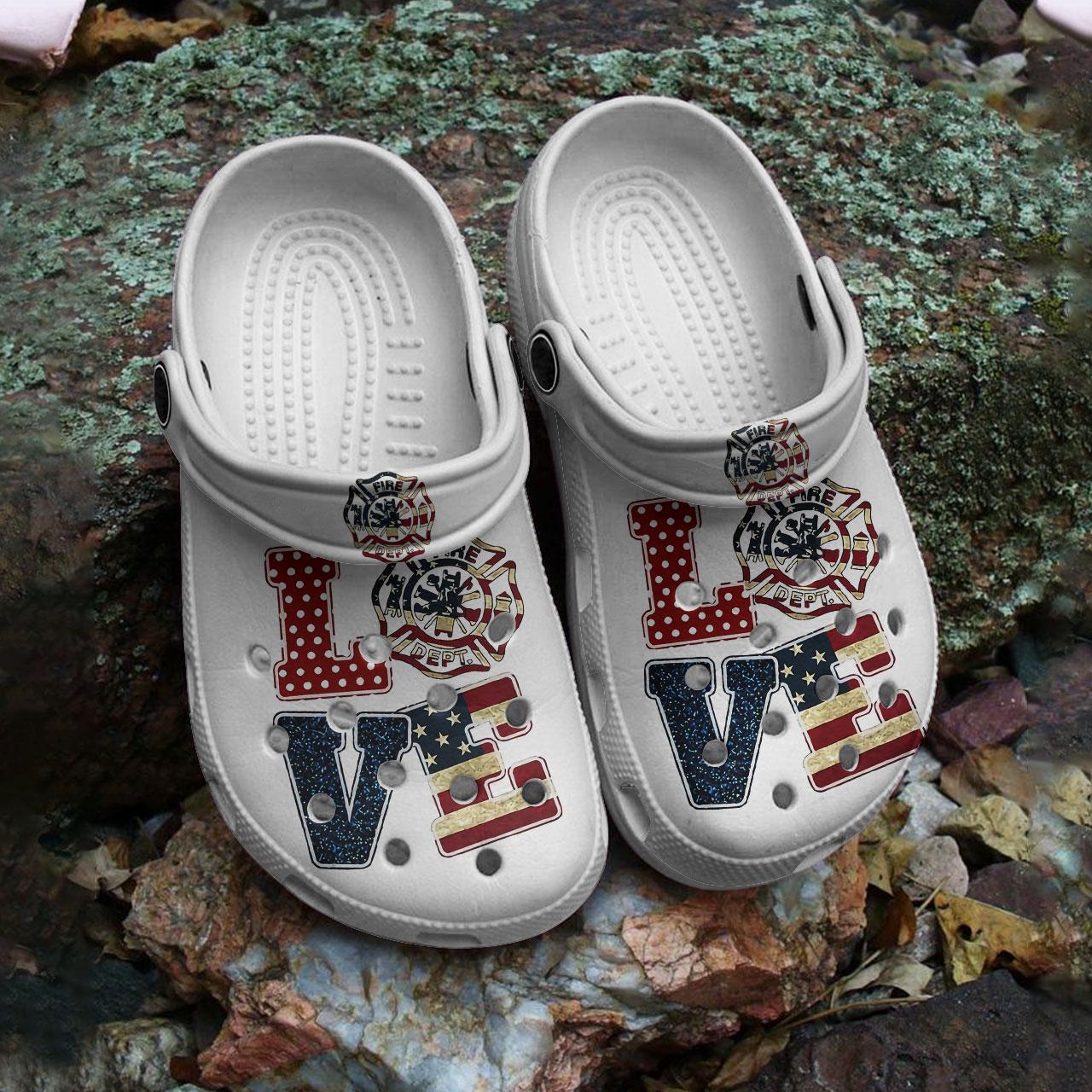 Merchidea Firefighter Crocs Crocband Clogs Shoes Comfortable For Men Women and Kids