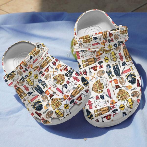 Merchidea Firefighter Crocs Crocband Clogs Shoes Comfortable For Men Women and Kids