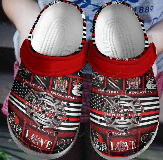 Merchidea Firefighter Job Love Gift Rubber clog Shoes Comfy Footwear