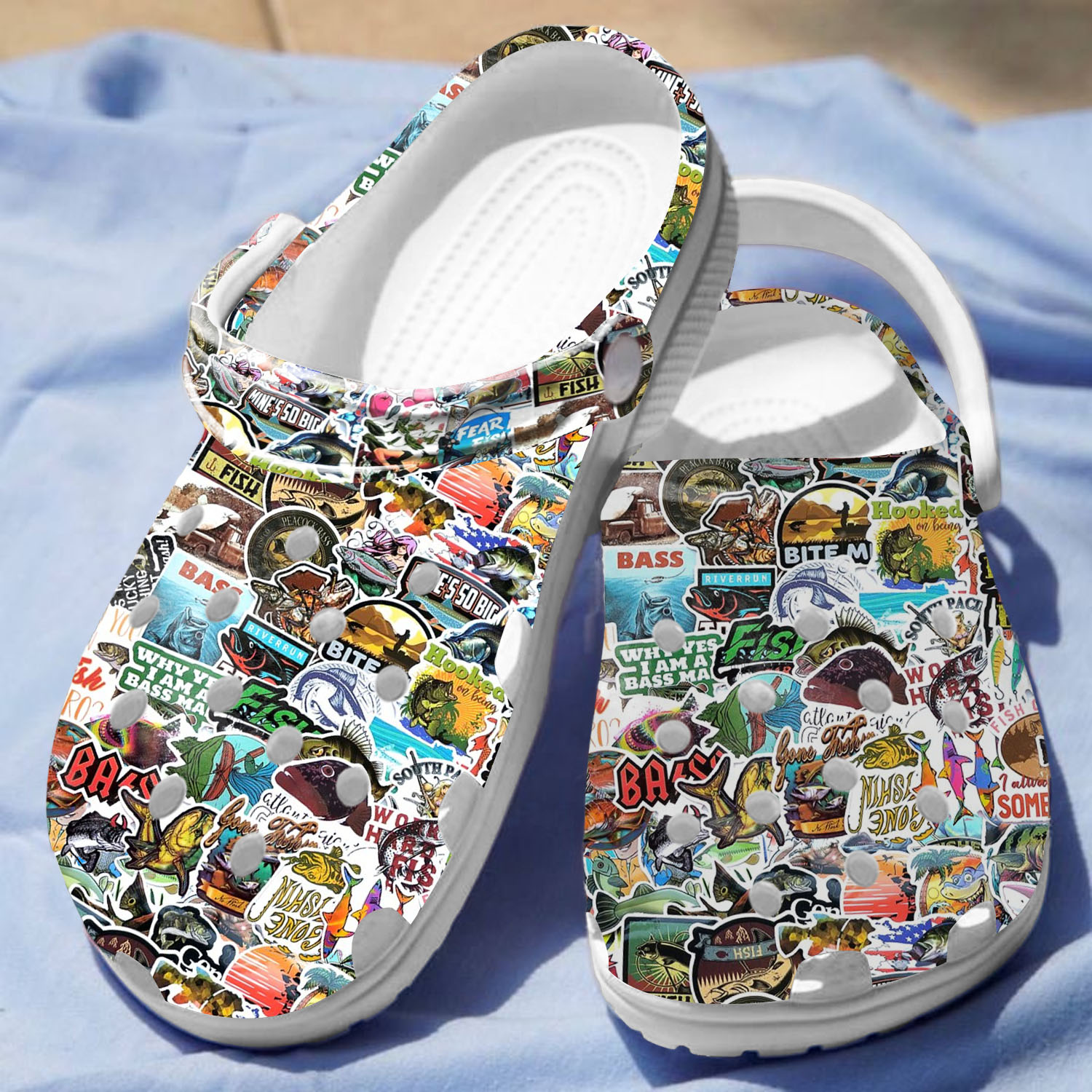 Merchidea Fishing Crocs Crocband Clogs Shoes Comfortable For Men Women and Kids