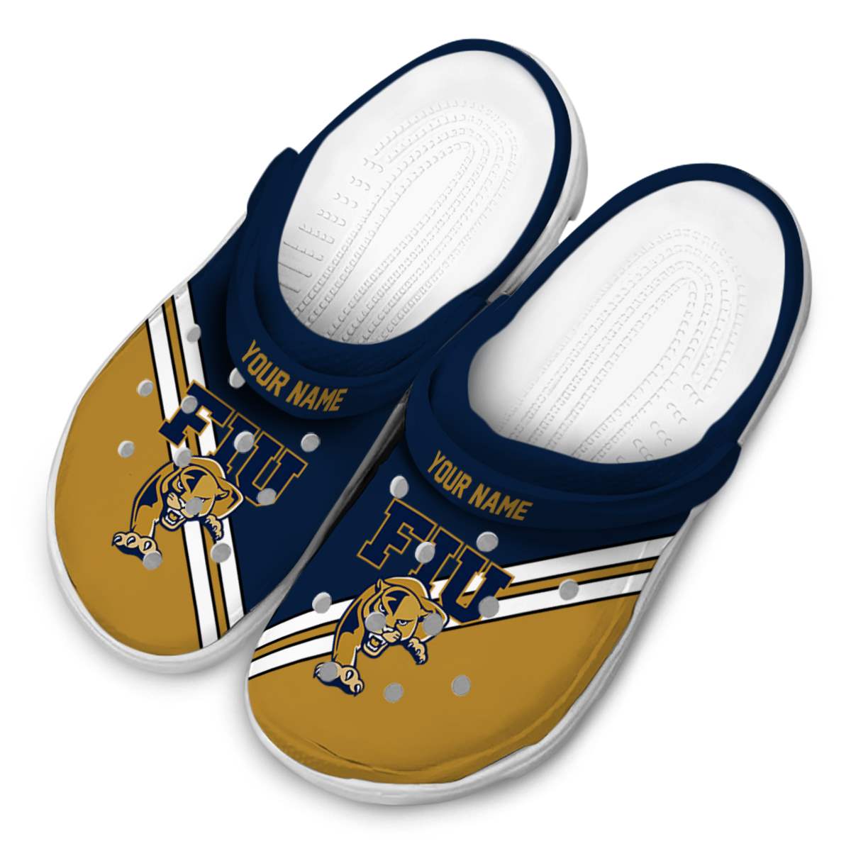 Merchidea FIU Panthers NCAA Sport Crocs Crocband Clogs Shoes Comfortable For Men Women and Kids