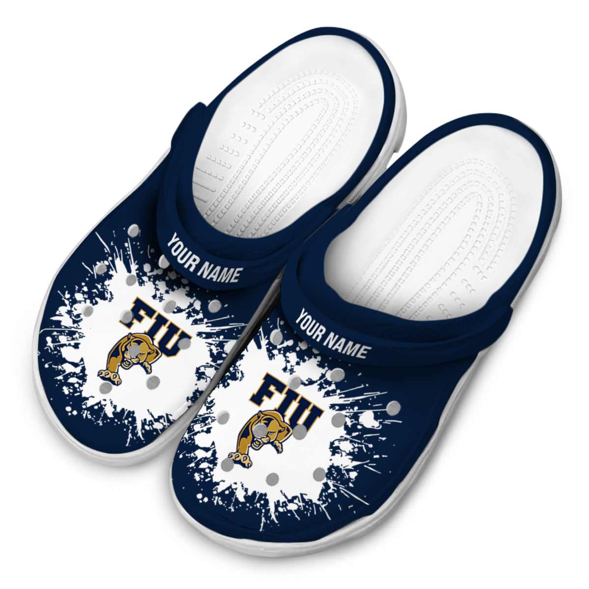 Merchidea FIU Panthers NCAA Sport Crocs Crocband Clogs Shoes Comfortable For Men Women and Kids