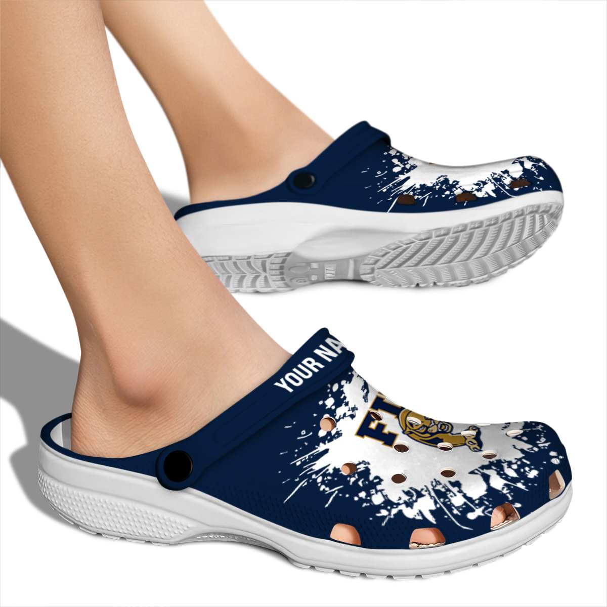 Merchidea FIU Panthers NCAA Sport Crocs Crocband Clogs Shoes Comfortable For Men Women and Kids