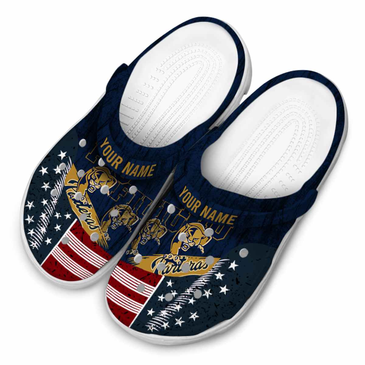 Merchidea FIU Panthers NCAA Sport Crocs Crocband Clogs Shoes Comfortable For Men Women and Kids