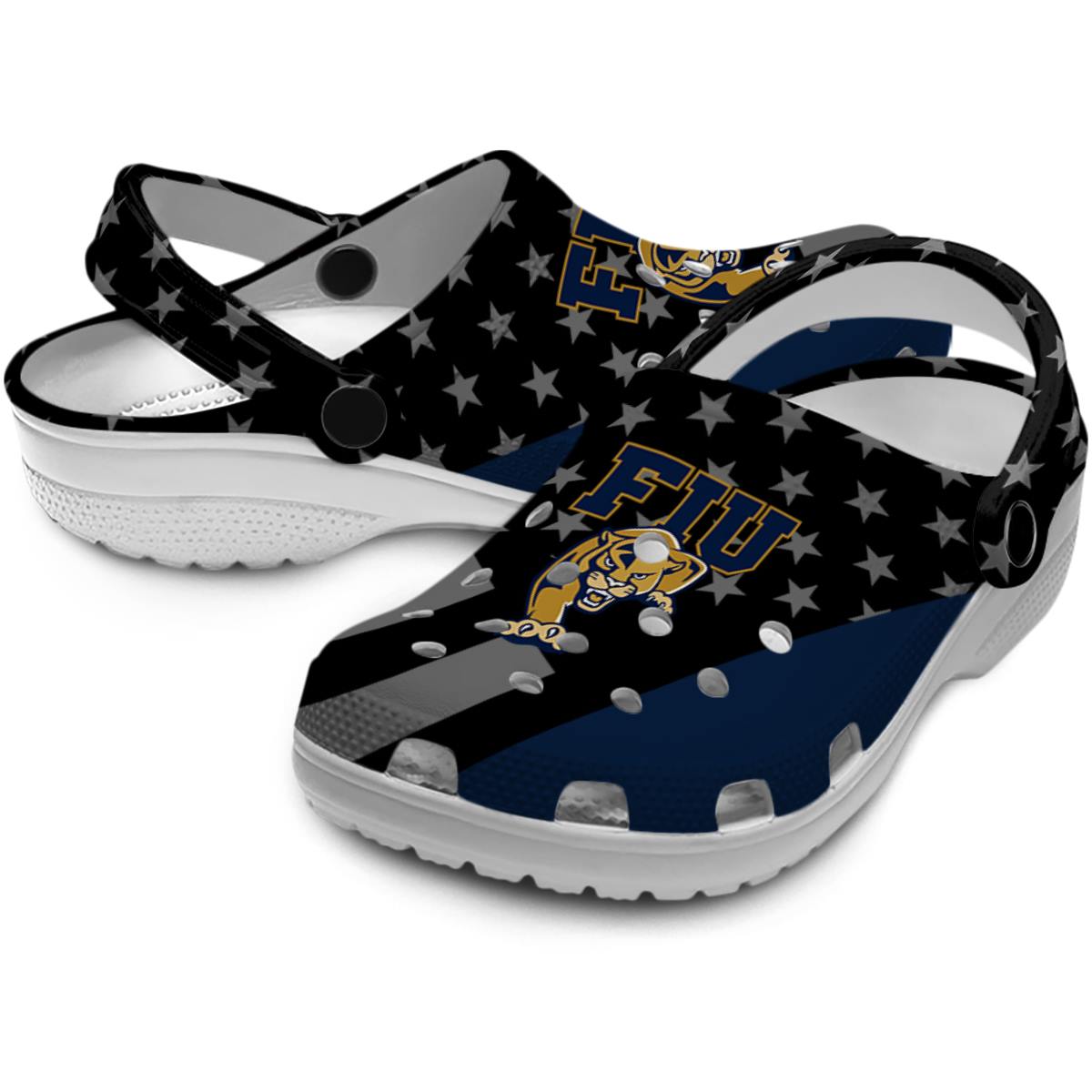 Merchidea FIU Panthers NCAA Sport Crocs Crocband Clogs Shoes Comfortable For Men Women and Kids
