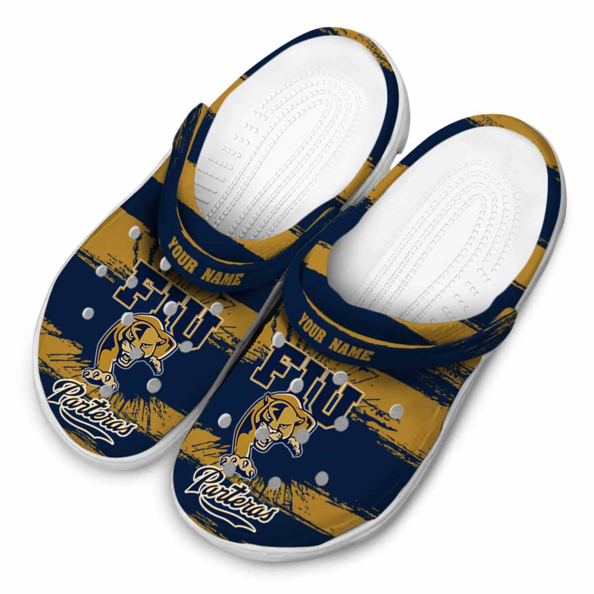 Merchidea FIU Panthers NCAA Sport Crocs Crocband Clogs Shoes Comfortable For Men Women and Kids