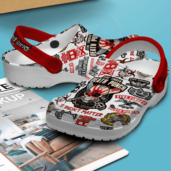 Merchidea Five Finger Death Punch Music Crocs Crocband Clogs Shoes Comfortable For Men Women and Kids
