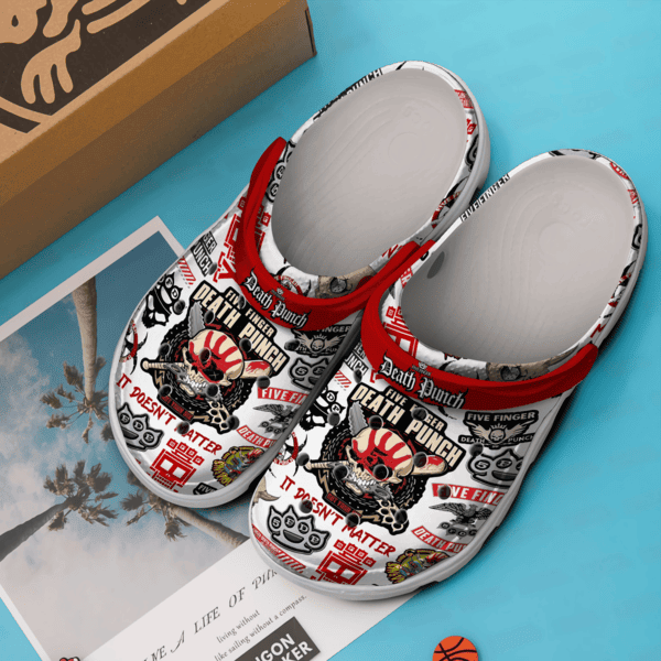 Merchidea Five Finger Death Punch Music Crocs Crocband Clogs Shoes Comfortable For Men Women and Kids