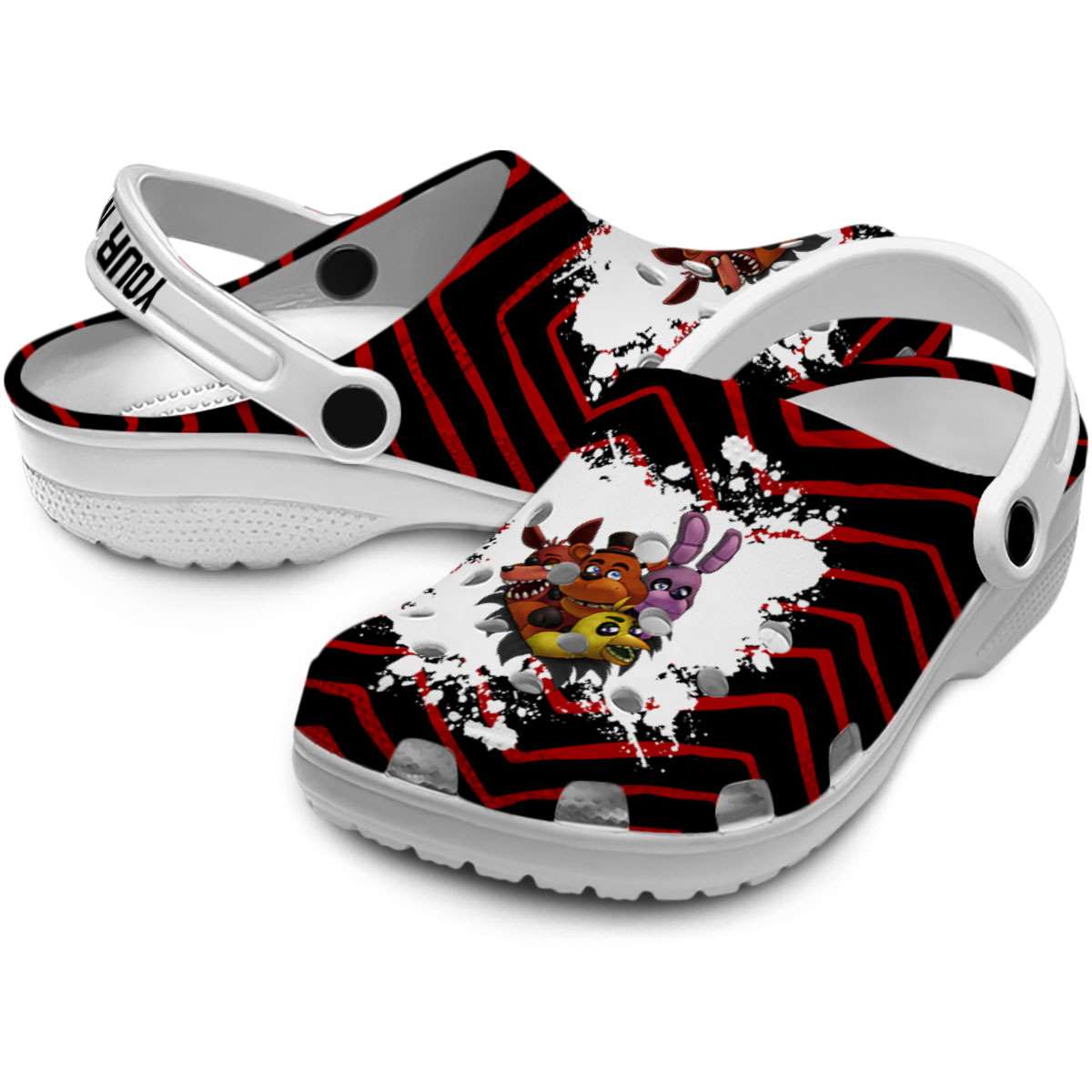Merchidea Five Nights At Freddy's Game Crocs Crocband Clogs Shoes Comfortable For Men Women and Kids