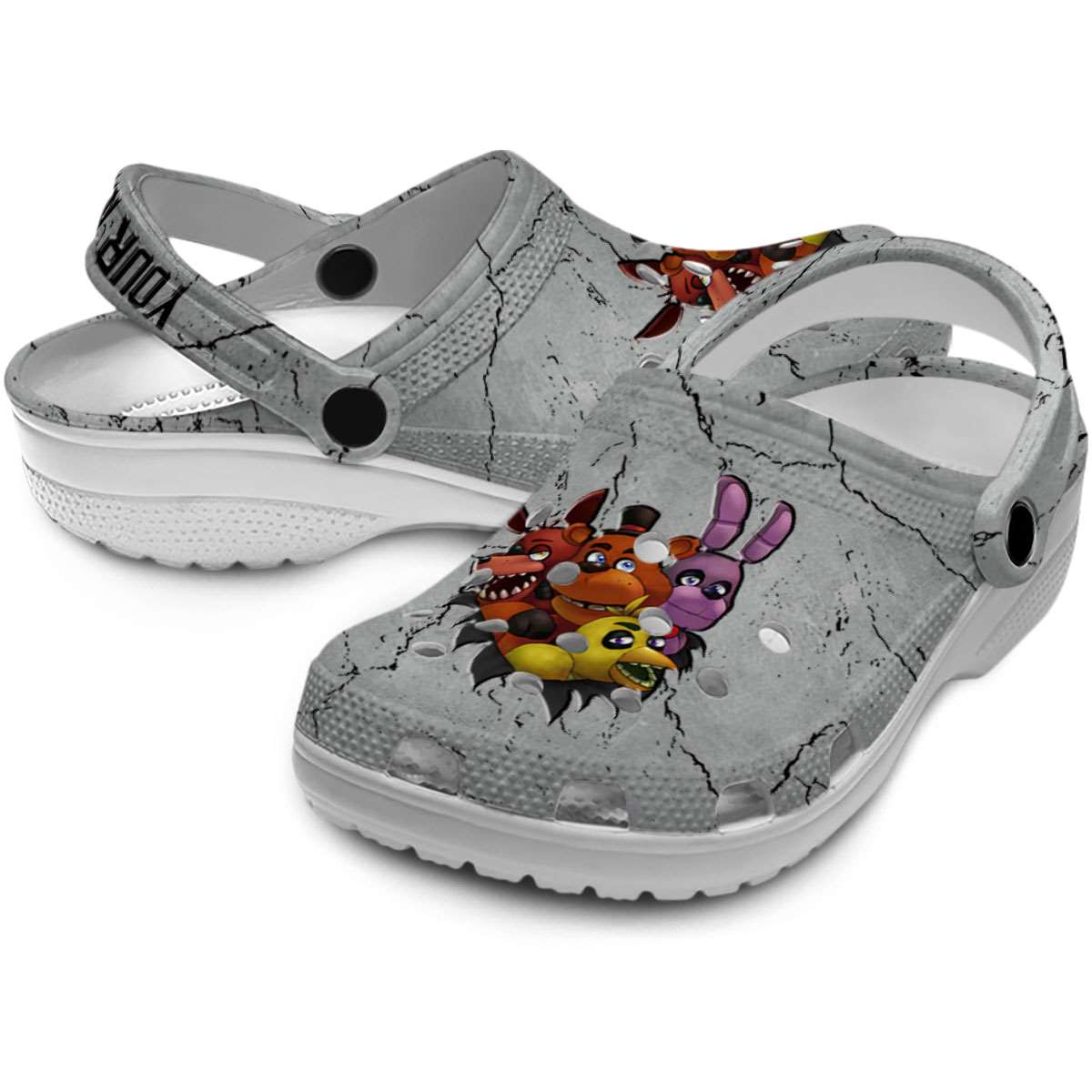 Merchidea Five Nights At Freddy's Game Crocs Crocband Clogs Shoes Comfortable For Men Women and Kids