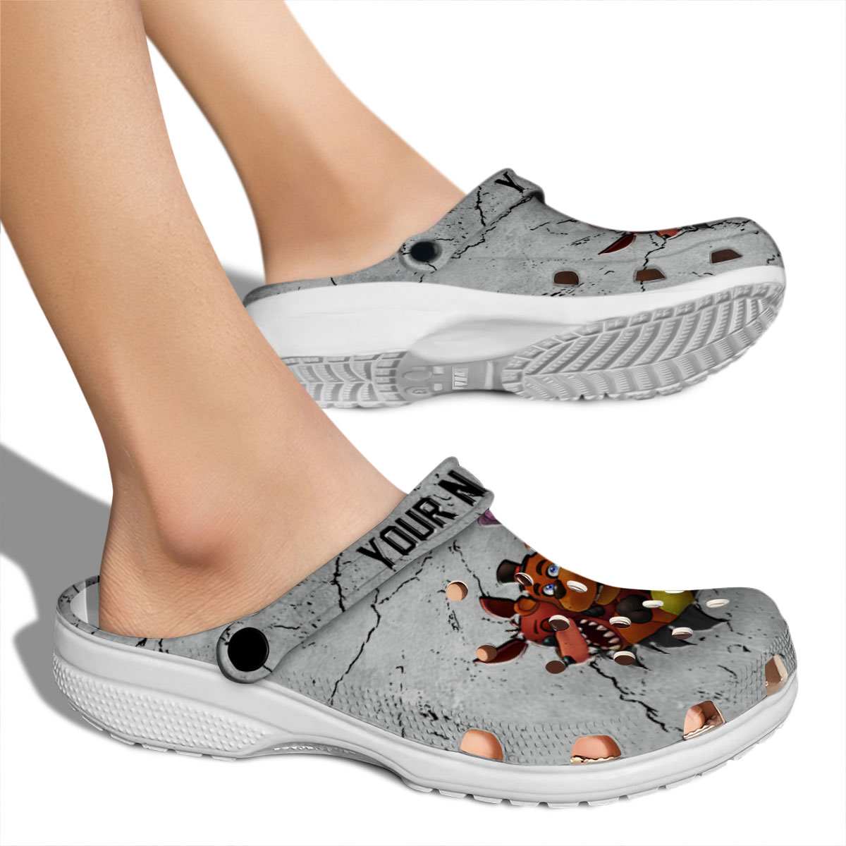 Merchidea Five Nights At Freddy's Game Crocs Crocband Clogs Shoes Comfortable For Men Women and Kids