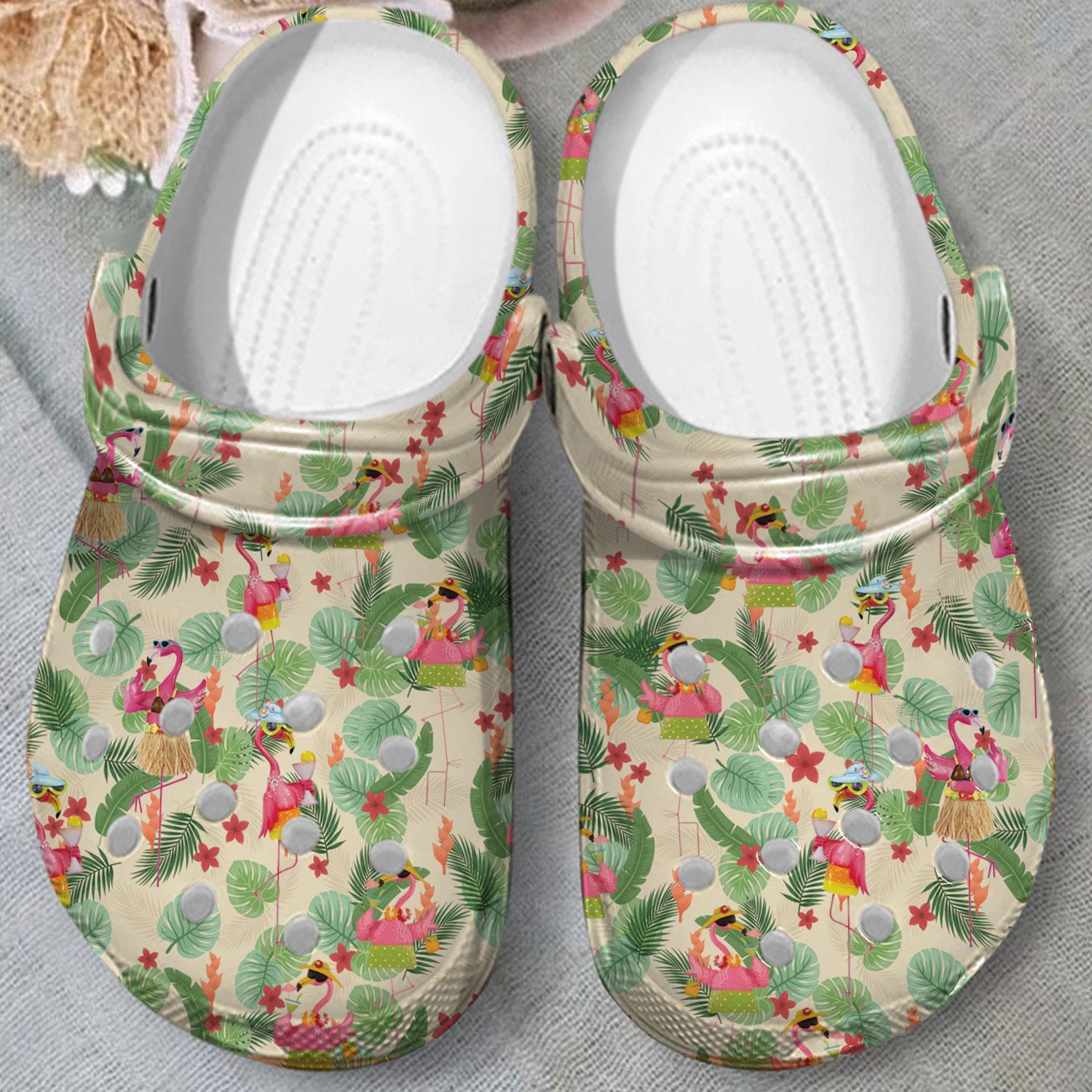 Merchidea Flamingo Crocs Crocband Clogs Shoes Comfortable For Men Women and Kids