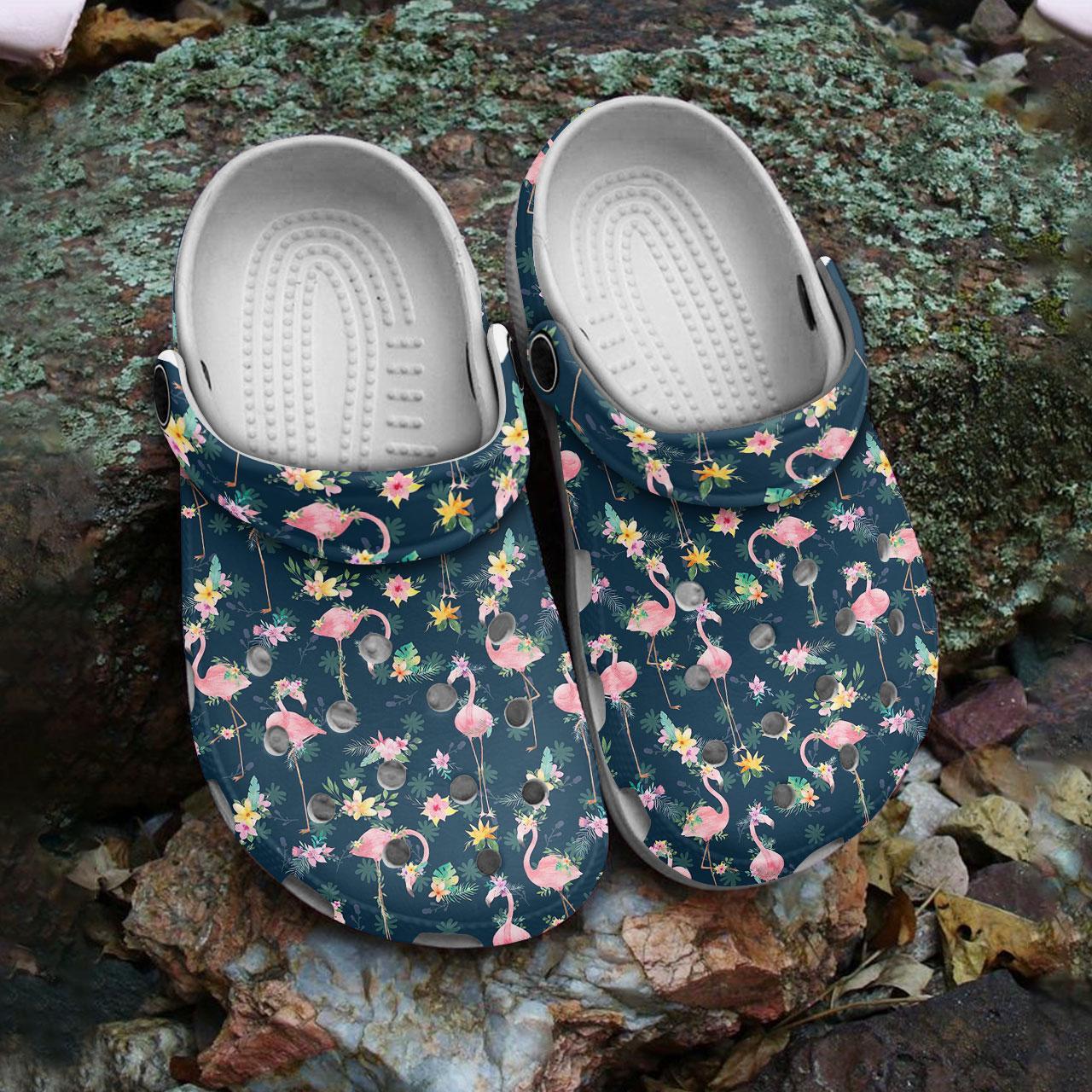 Merchidea Flamingo Crocs Crocband Clogs Shoes Comfortable For Men Women and Kids