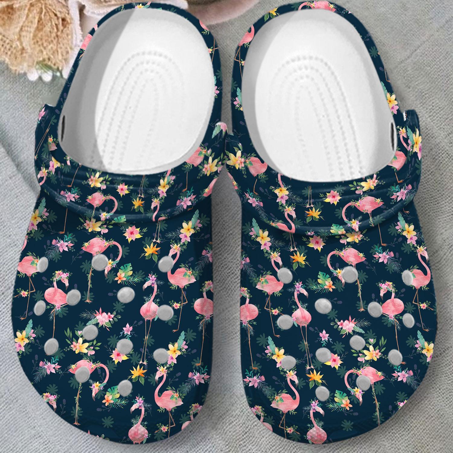 Merchidea Flamingo Crocs Crocband Clogs Shoes Comfortable For Men Women and Kids