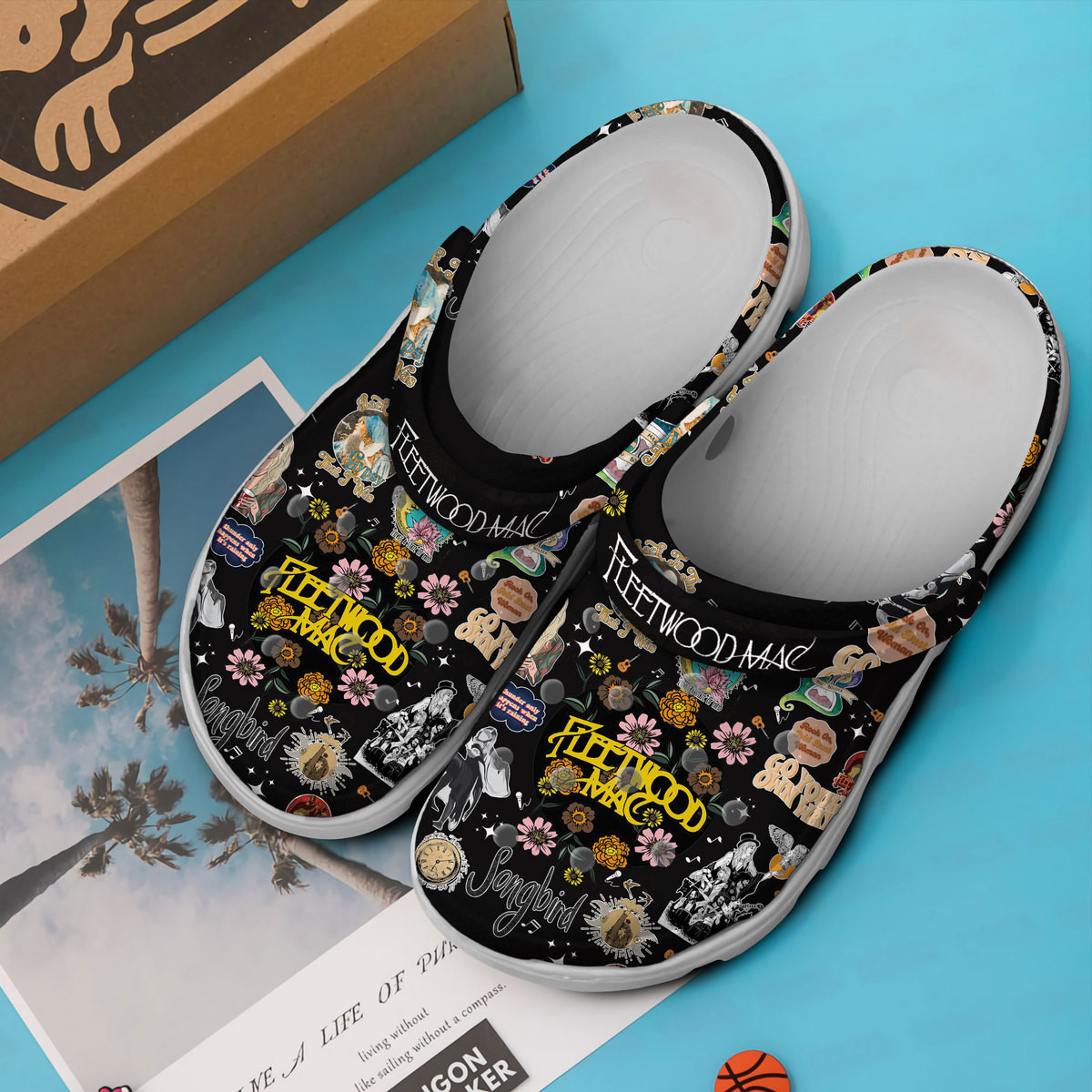 Merchidea Fleetwood Mac Music Crocs Crocband Clogs Shoes Comfortable For Men Women and Kids