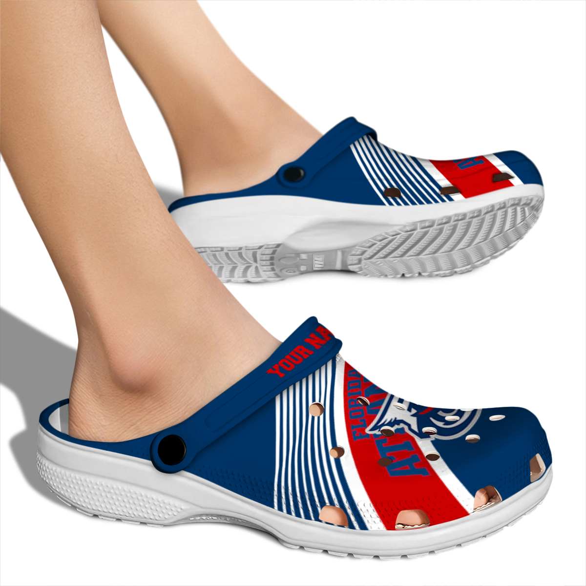 Merchidea Florida Atlantic Owls NCAA Sport Crocs Crocband Clogs Shoes Comfortable For Men Women and Kids