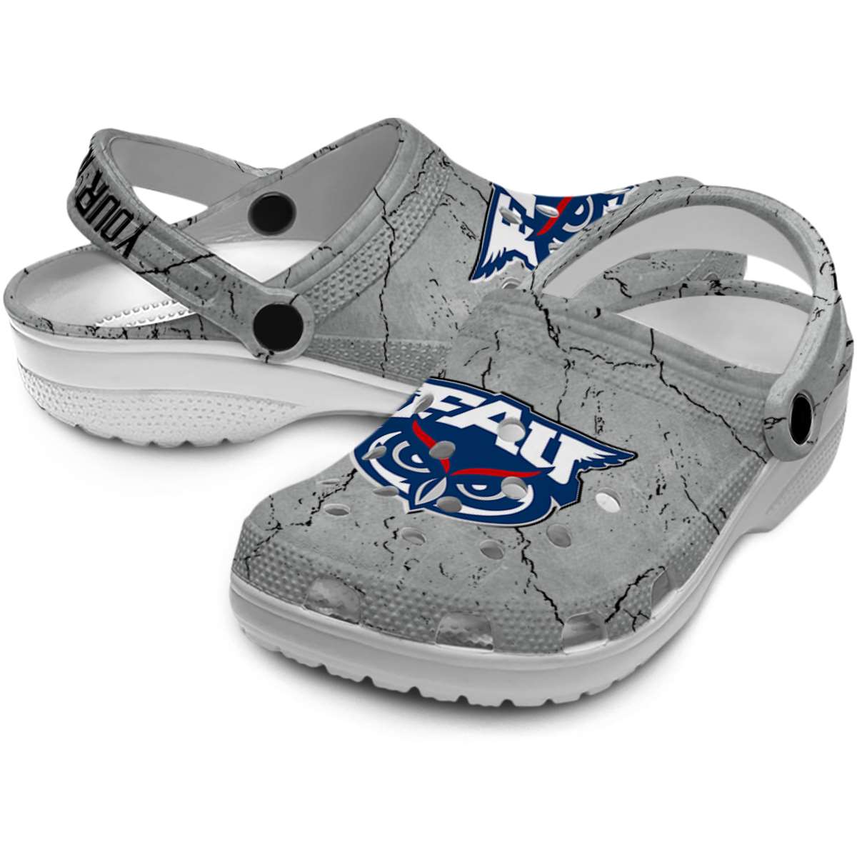 Merchidea Florida Atlantic Owls NCAA Sport Crocs Crocband Clogs Shoes Comfortable For Men Women and Kids