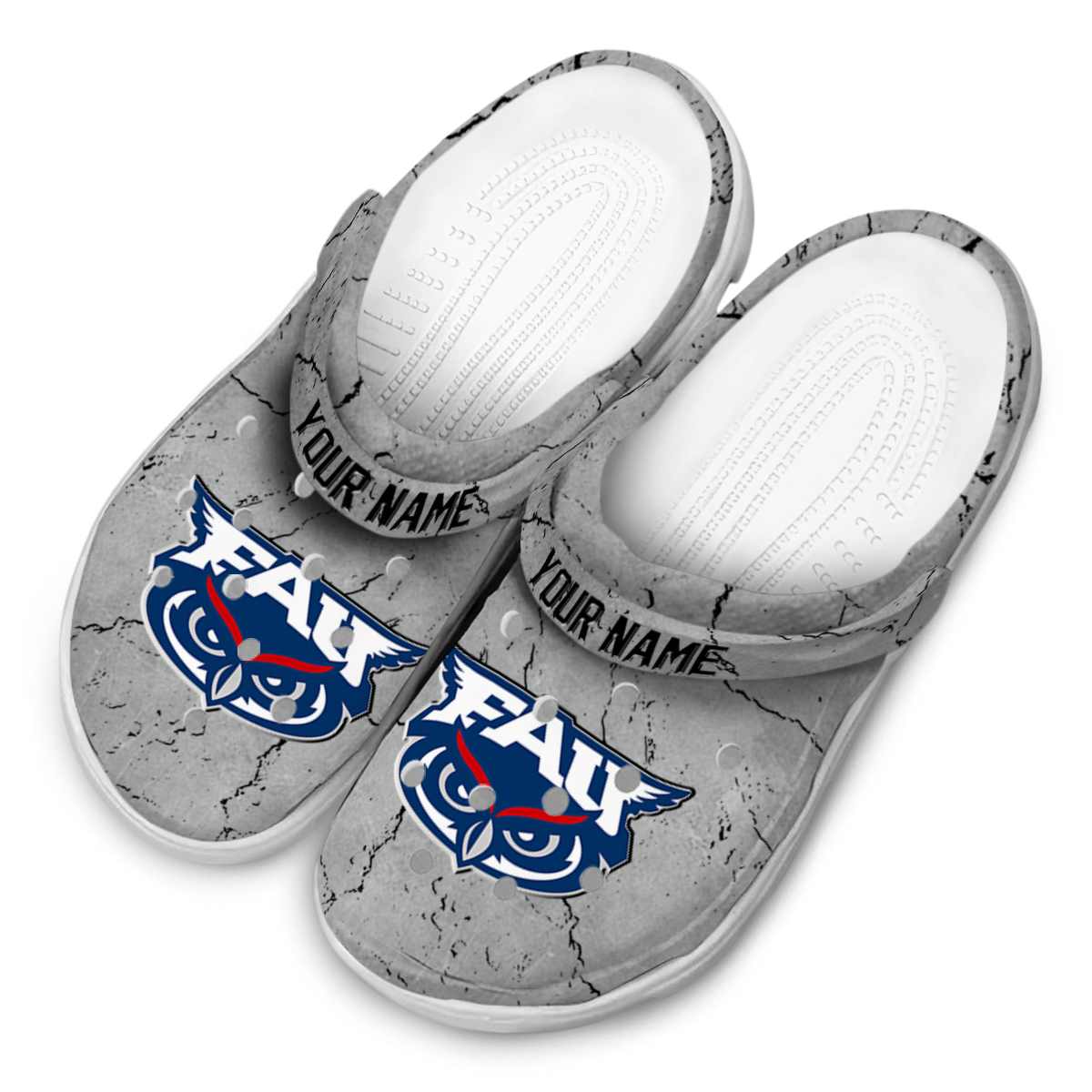 Merchidea Florida Atlantic Owls NCAA Sport Crocs Crocband Clogs Shoes Comfortable For Men Women and Kids