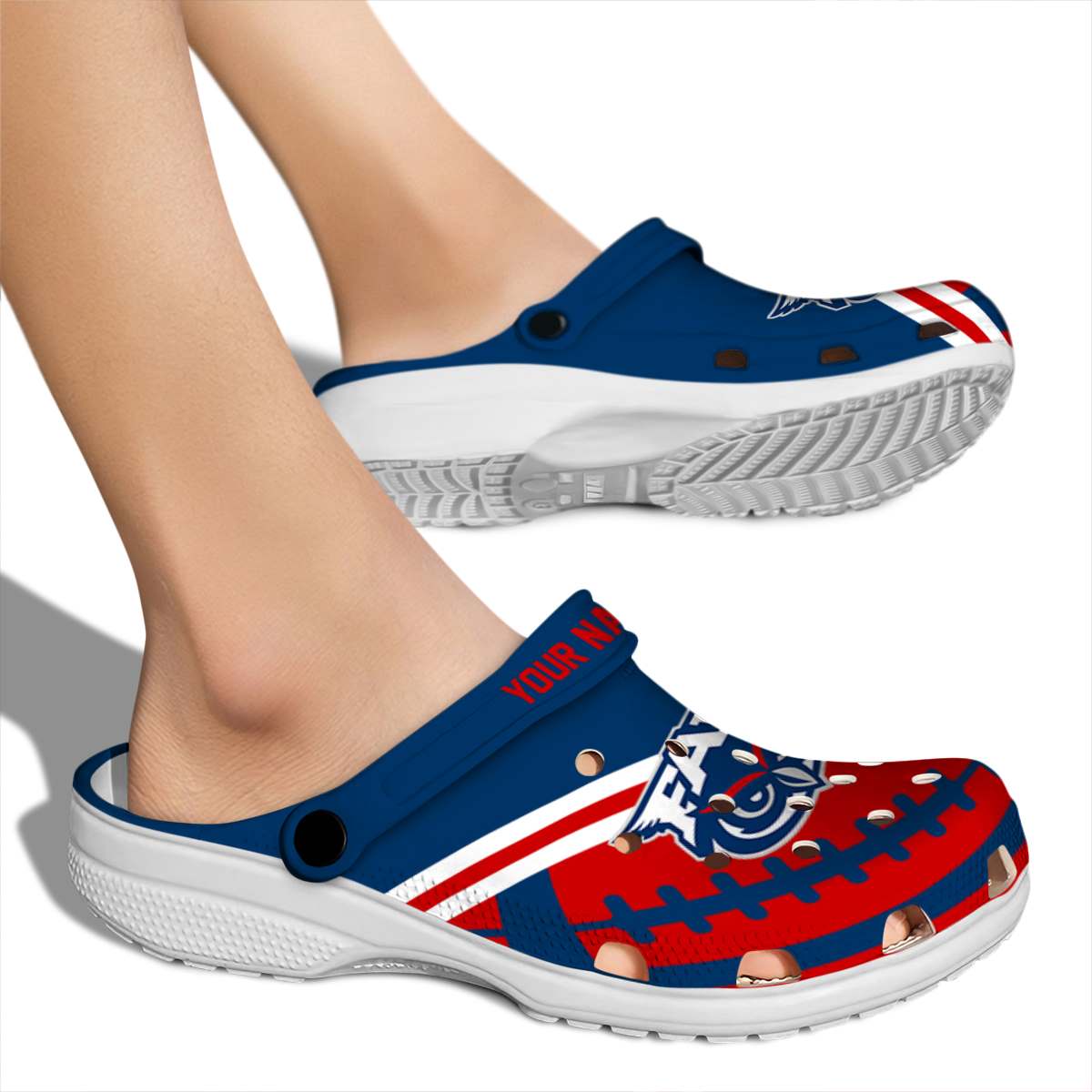 Merchidea Florida Atlantic Owls NCAA Sport Crocs Crocband Clogs Shoes Comfortable For Men Women and Kids