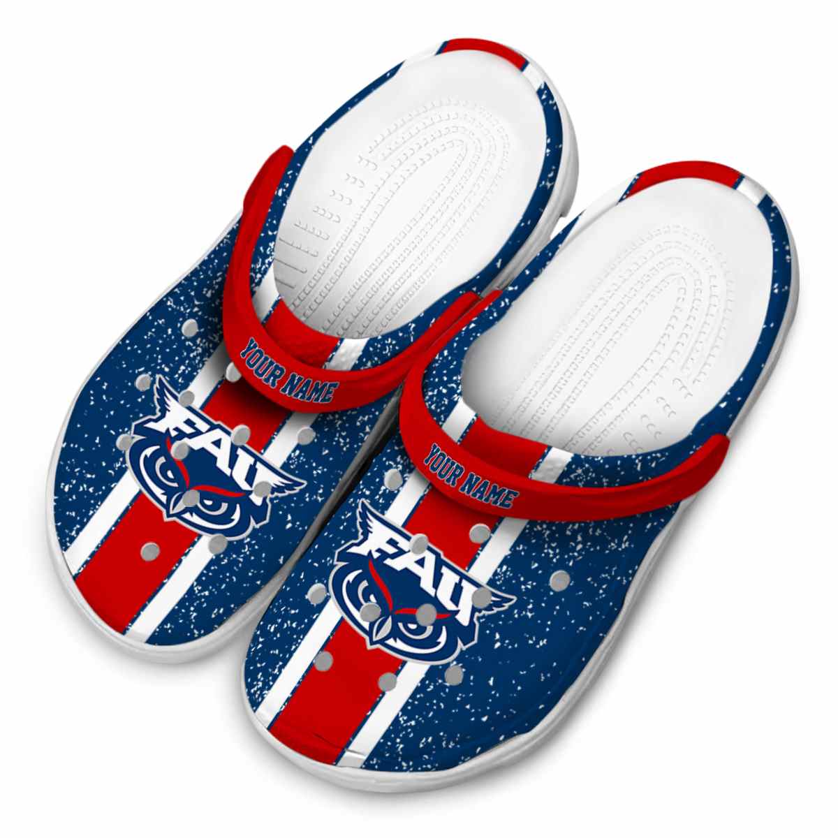 Merchidea Florida Atlantic Owls NCAA Sport Crocs Crocband Clogs Shoes Comfortable For Men Women and Kids