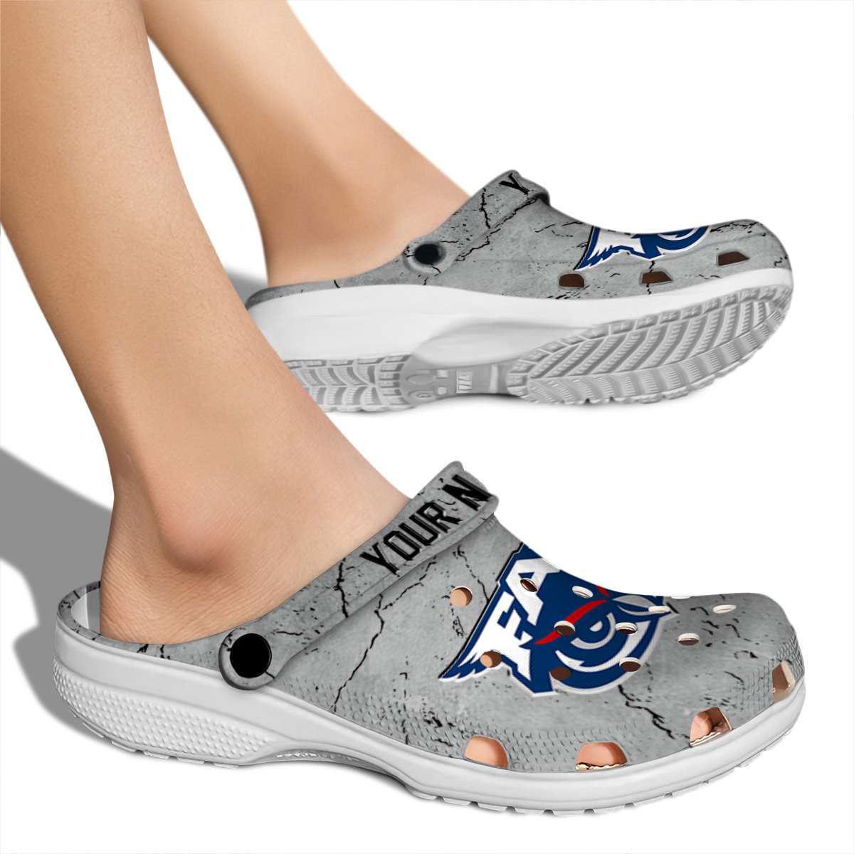 Merchidea Florida Atlantic Owls NCAA Sport Crocs Crocband Clogs Shoes Comfortable For Men Women and Kids