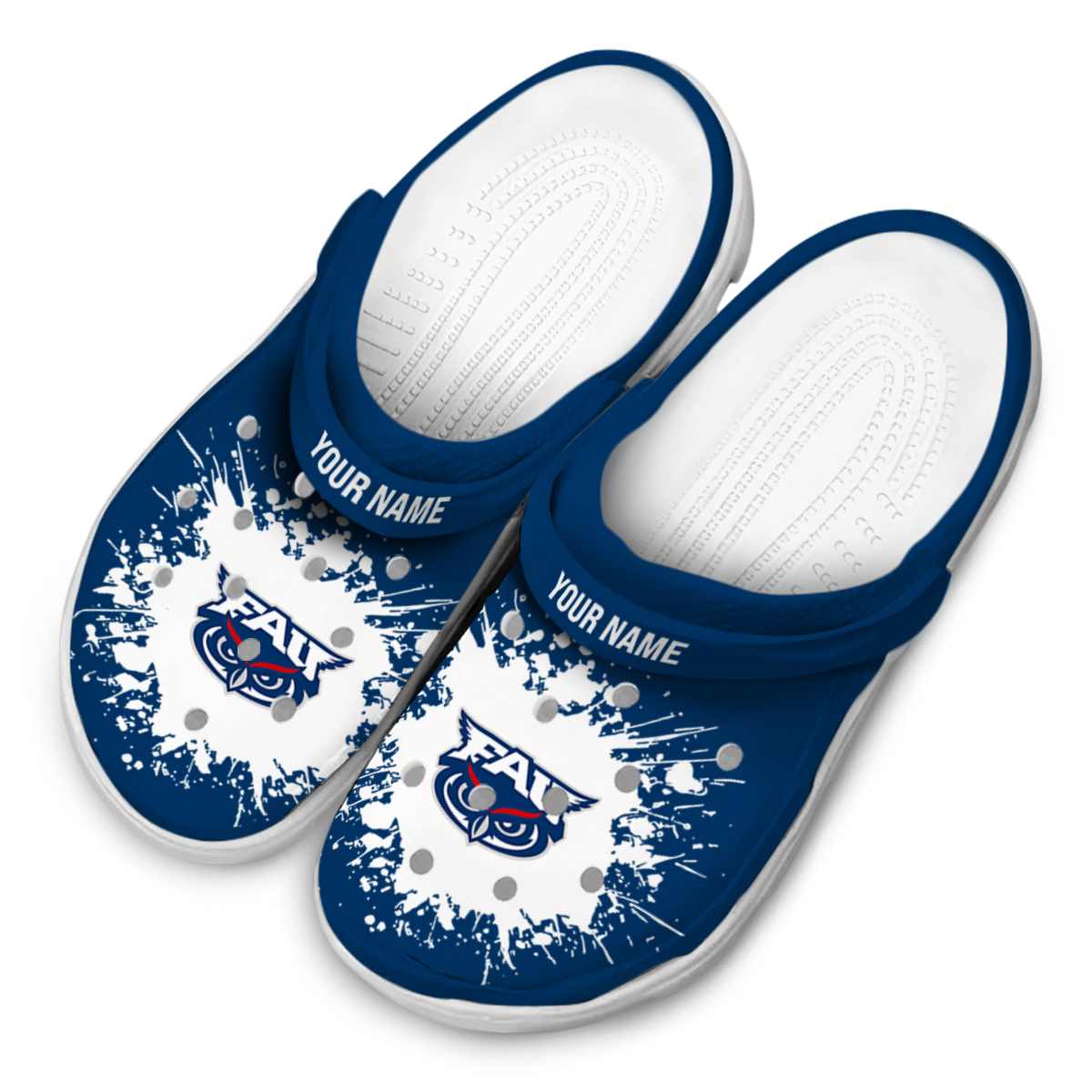 Merchidea Florida Atlantic Owls NCAA Sport Crocs Crocband Clogs Shoes Comfortable For Men Women and Kids