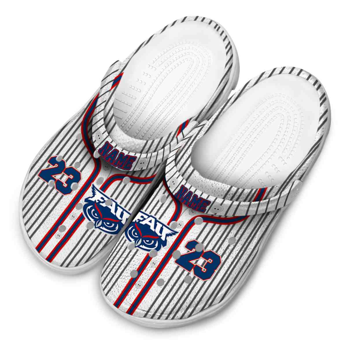 Merchidea Florida Atlantic Owls NCAA Sport Crocs Crocband Clogs Shoes Comfortable For Men Women and Kids