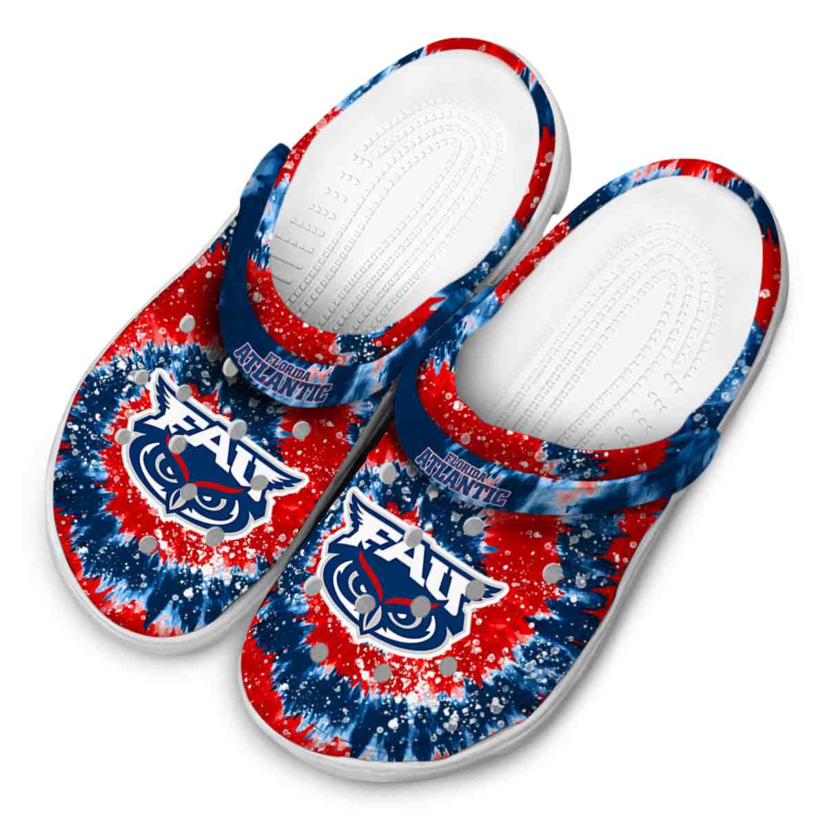Merchidea Florida Atlantic Owls NCAA Sport Crocs Crocband Clogs Shoes Comfortable For Men Women and Kids