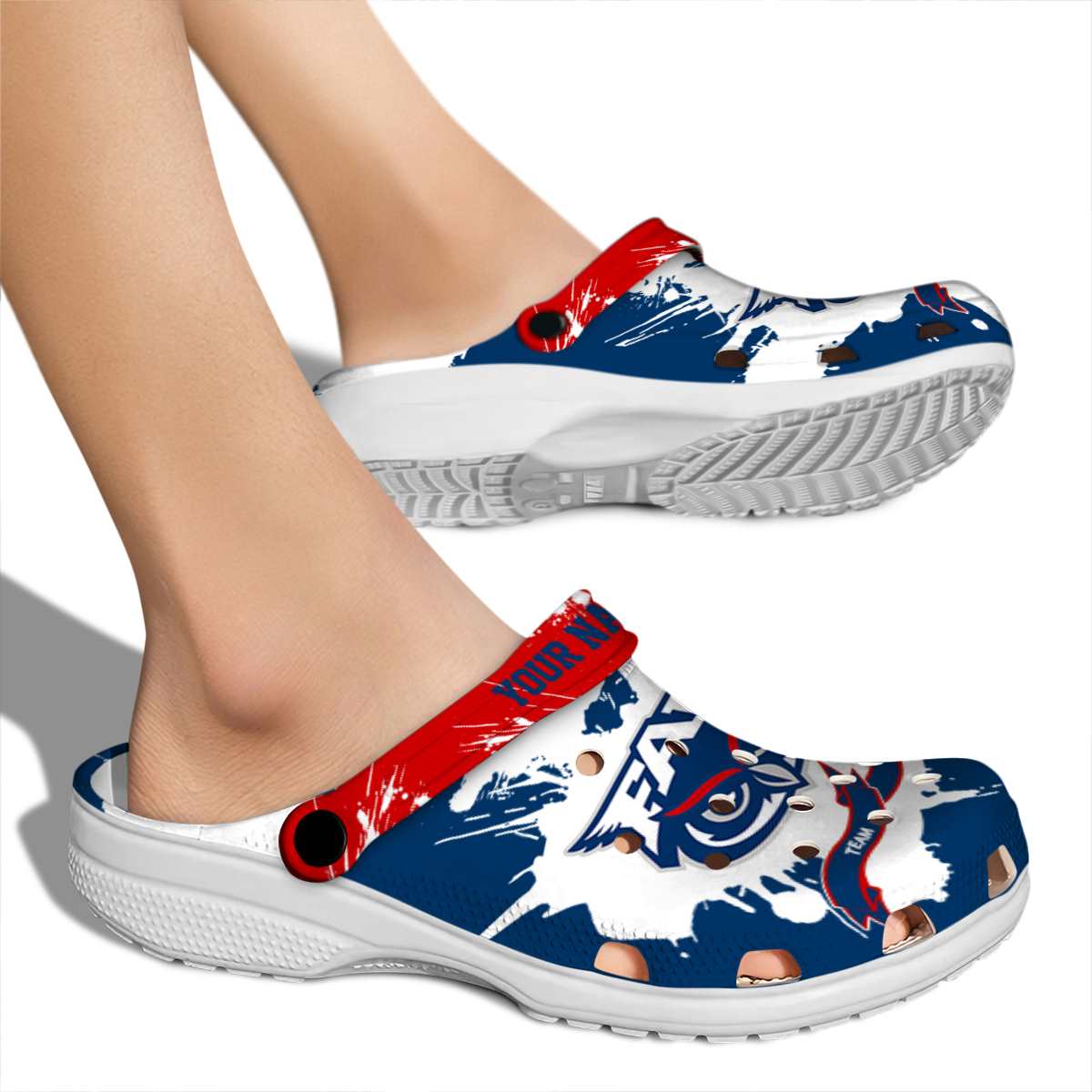Merchidea Florida Atlantic Owls NCAA Sport Crocs Crocband Clogs Shoes Comfortable For Men Women and Kids