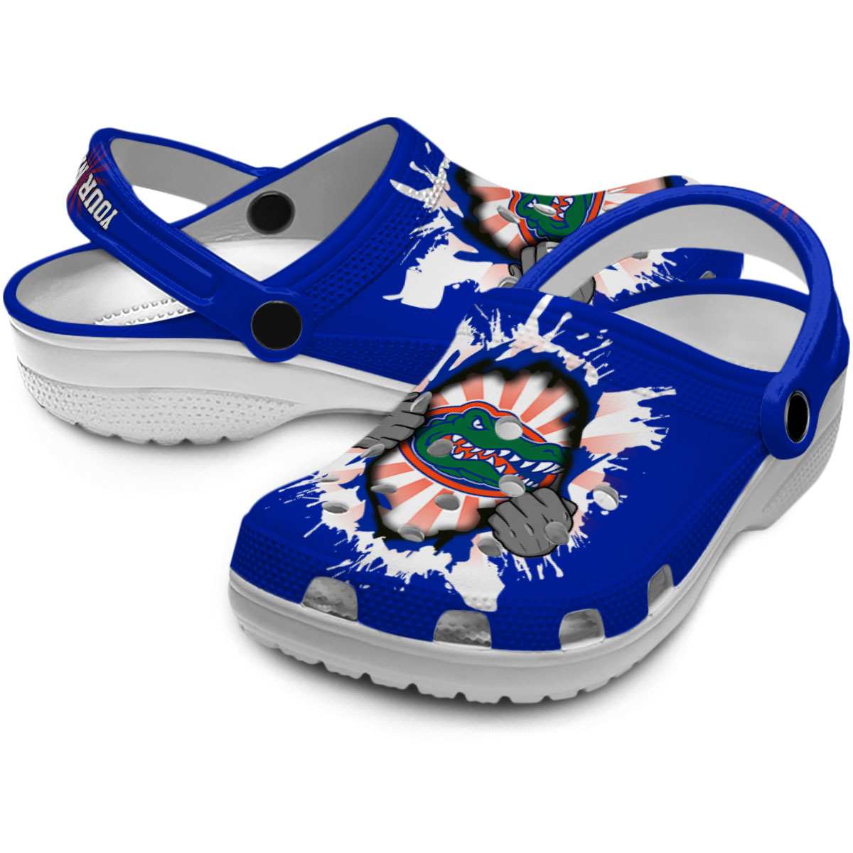 Merchidea Florida Gators NCAA Sport Crocs Crocband Clogs Shoes Comfortable For Men Women and Kids