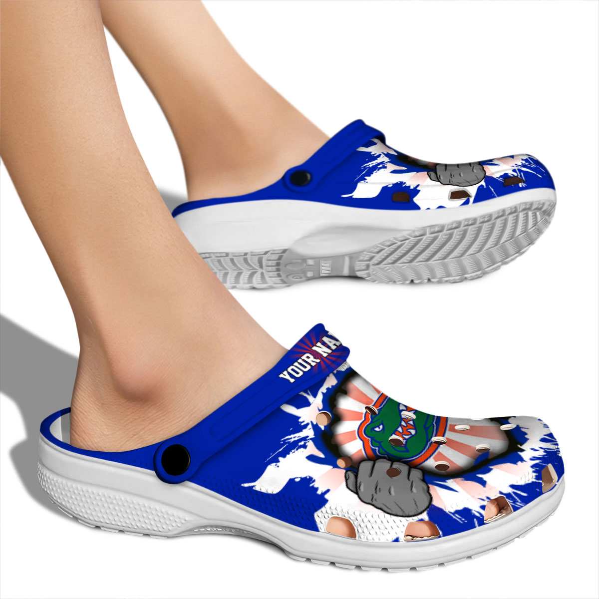 Merchidea Florida Gators NCAA Sport Crocs Crocband Clogs Shoes Comfortable For Men Women and Kids