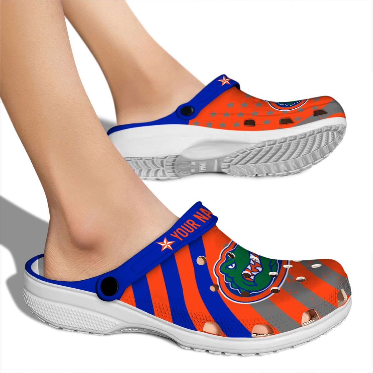 Merchidea Florida Gators NCAA Sport Crocs Crocband Clogs Shoes Comfortable For Men Women and Kids