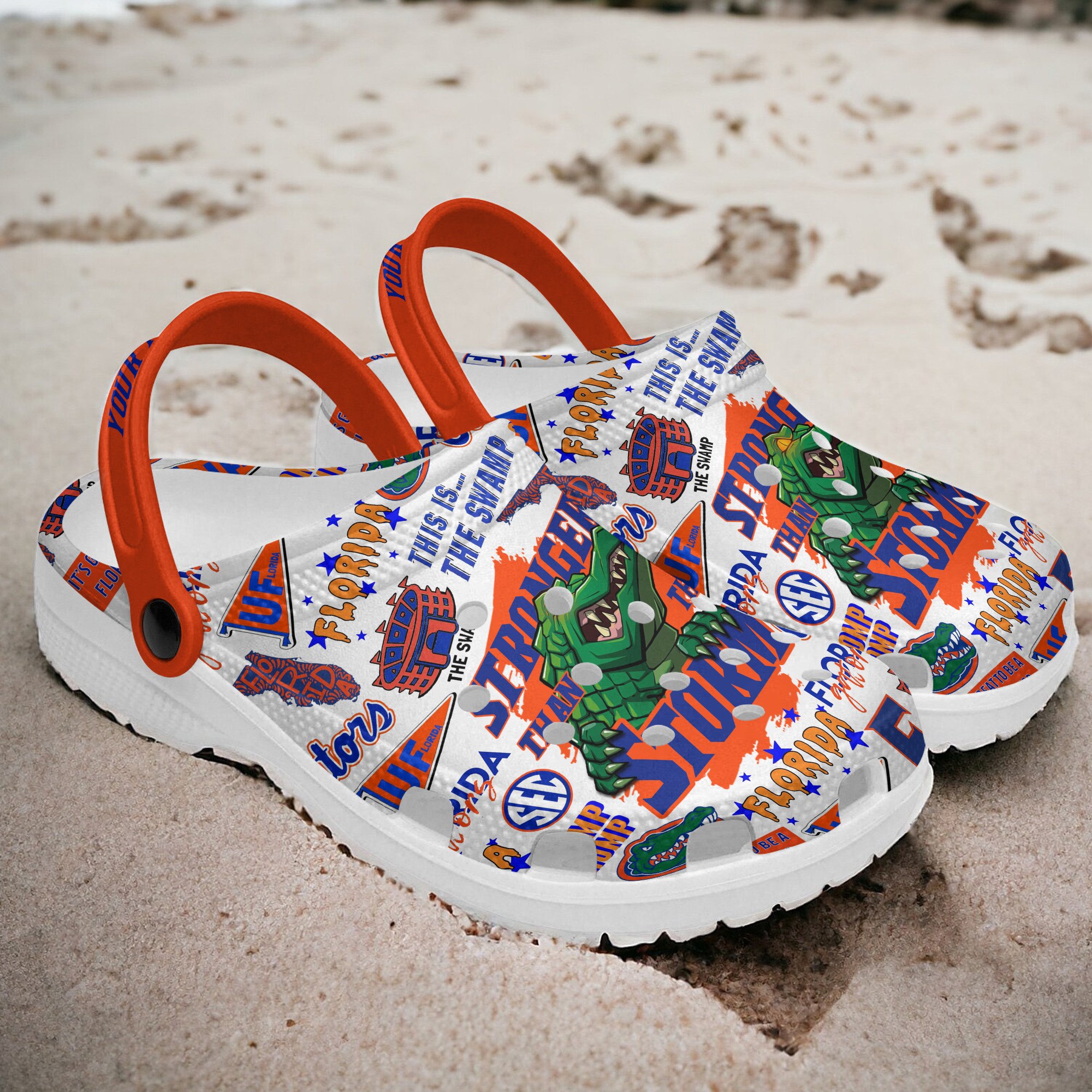 Merchidea Florida Gators NCAA Sport Crocs Crocband Clogs Shoes Comfortable For Men Women and Kids