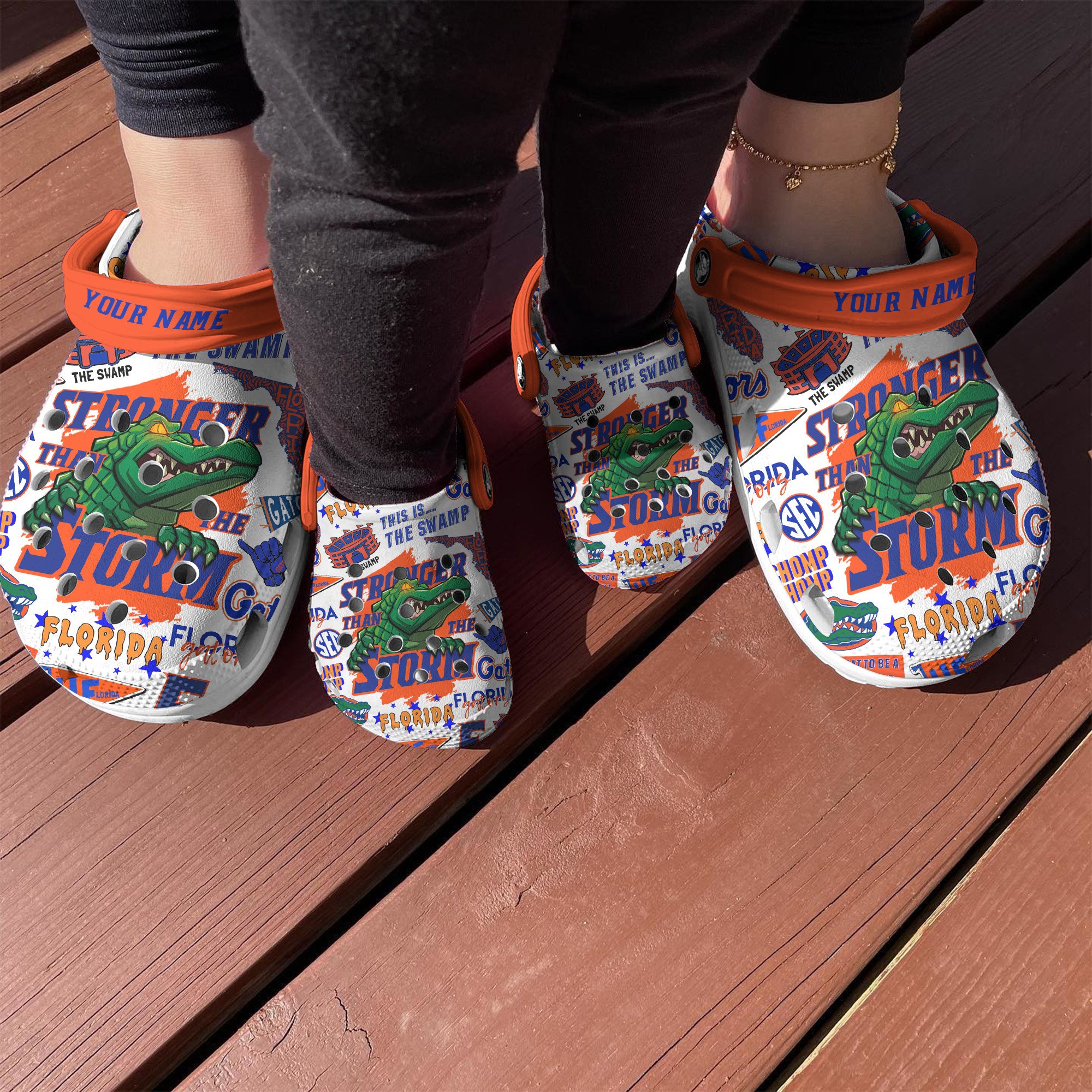 Merchidea Florida Gators NCAA Sport Crocs Crocband Clogs Shoes Comfortable For Men Women and Kids