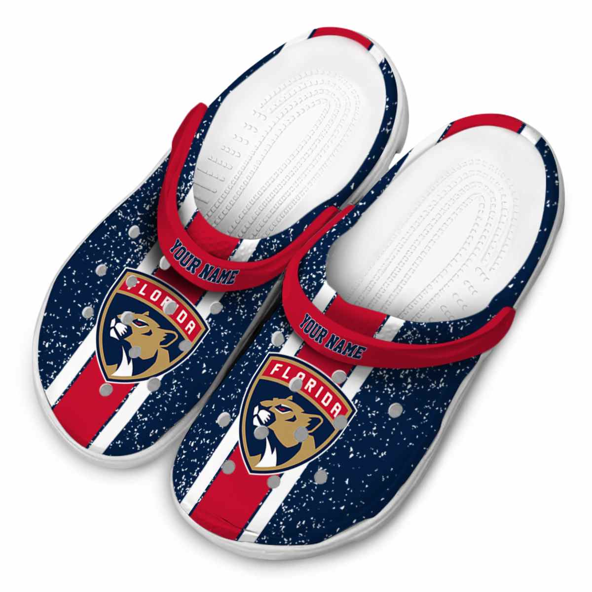 Merchidea Florida Panthers NHL Sport Crocs Crocband Clogs Shoes Comfortable For Men Women and Kids