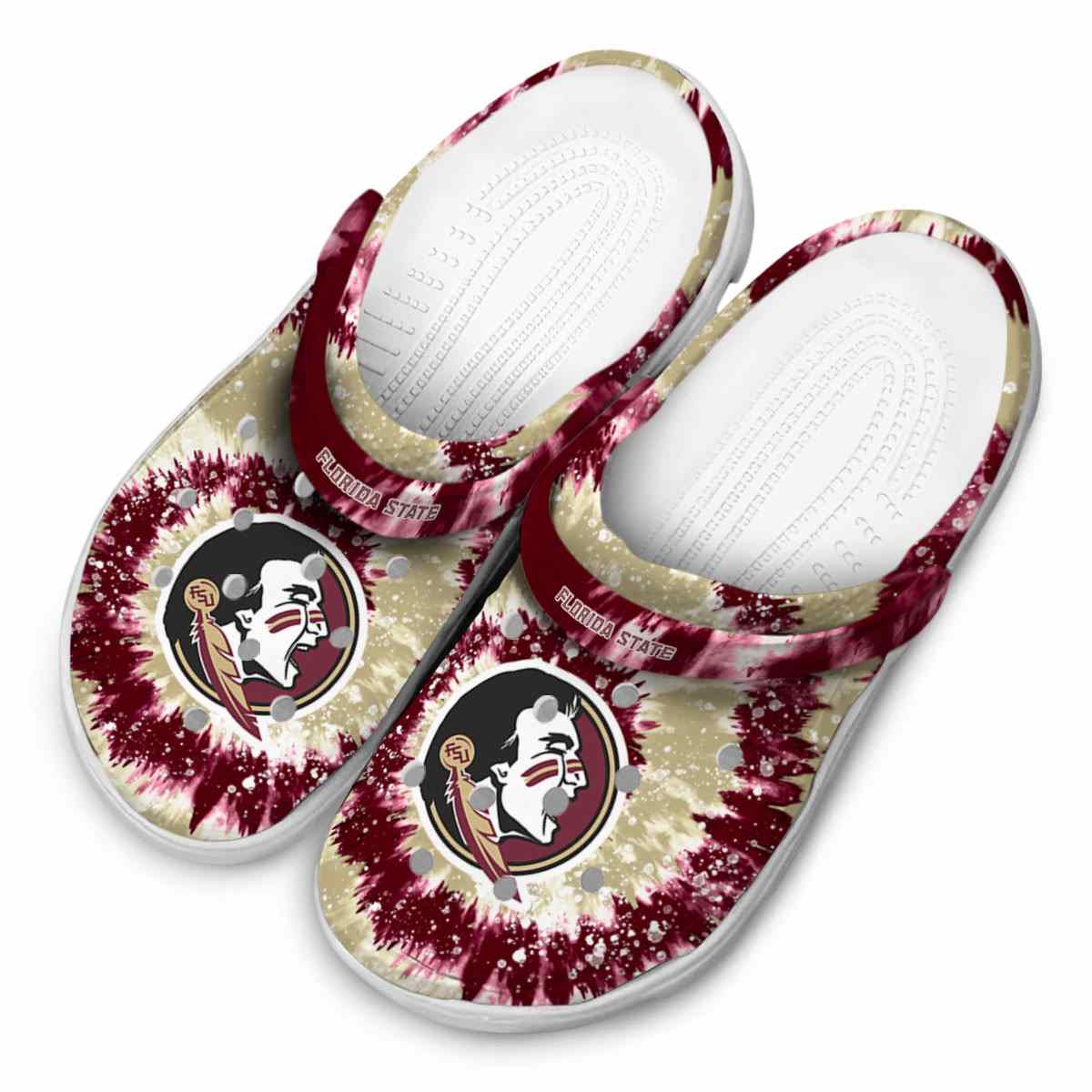 Merchidea Florida State Seminoles NCAA Sport Crocs Crocband Clogs Shoes Comfortable For Men Women and Kids