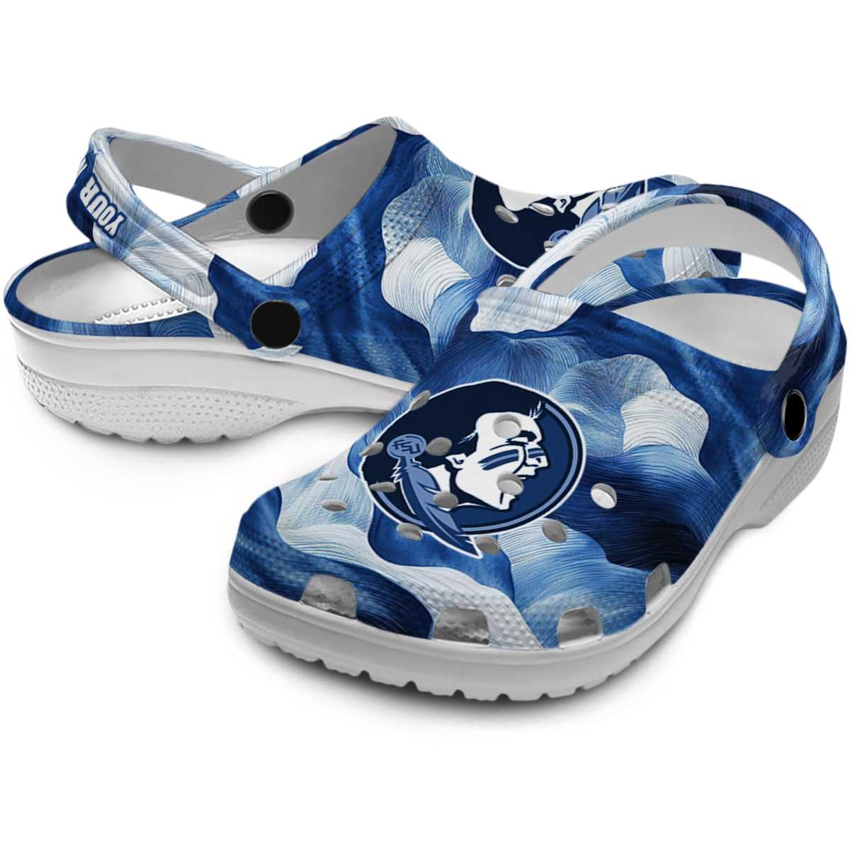 Merchidea Florida State Seminoles NCAA Sport Crocs Crocband Clogs Shoes Comfortable For Men Women and Kids