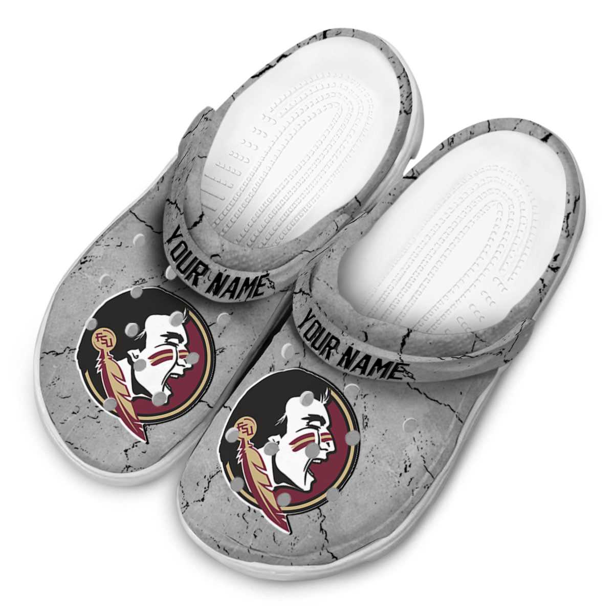 Merchidea Florida State Seminoles NCAA Sport Crocs Crocband Clogs Shoes Comfortable For Men Women and Kids
