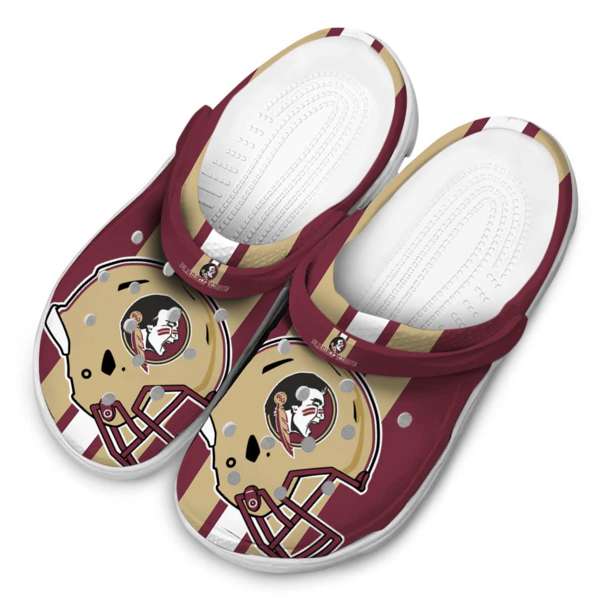 Merchidea Florida State Seminoles NCAA Sport Crocs Crocband Clogs Shoes Comfortable For Men Women and Kids