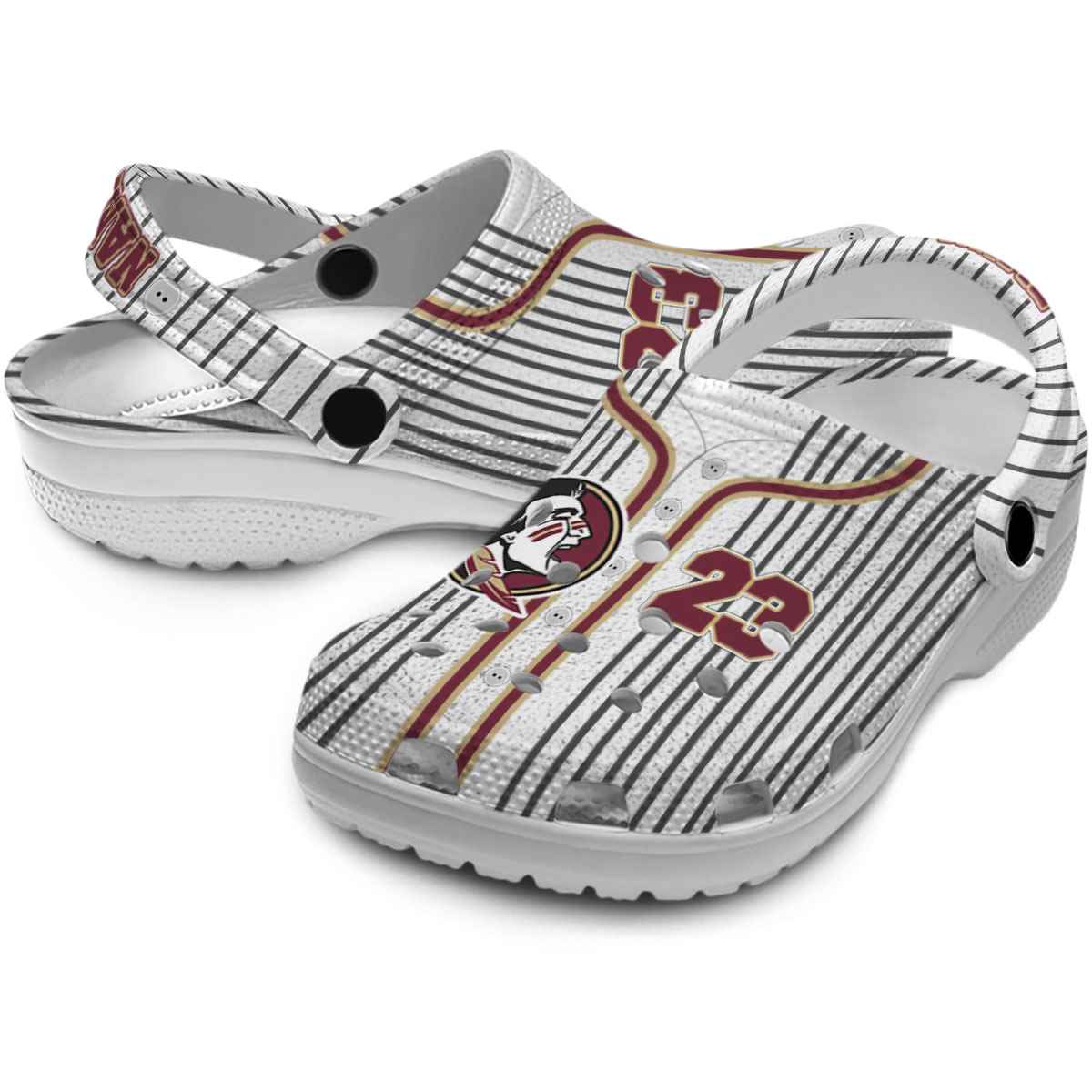 Merchidea Florida State Seminoles NCAA Sport Crocs Crocband Clogs Shoes Comfortable For Men Women and Kids