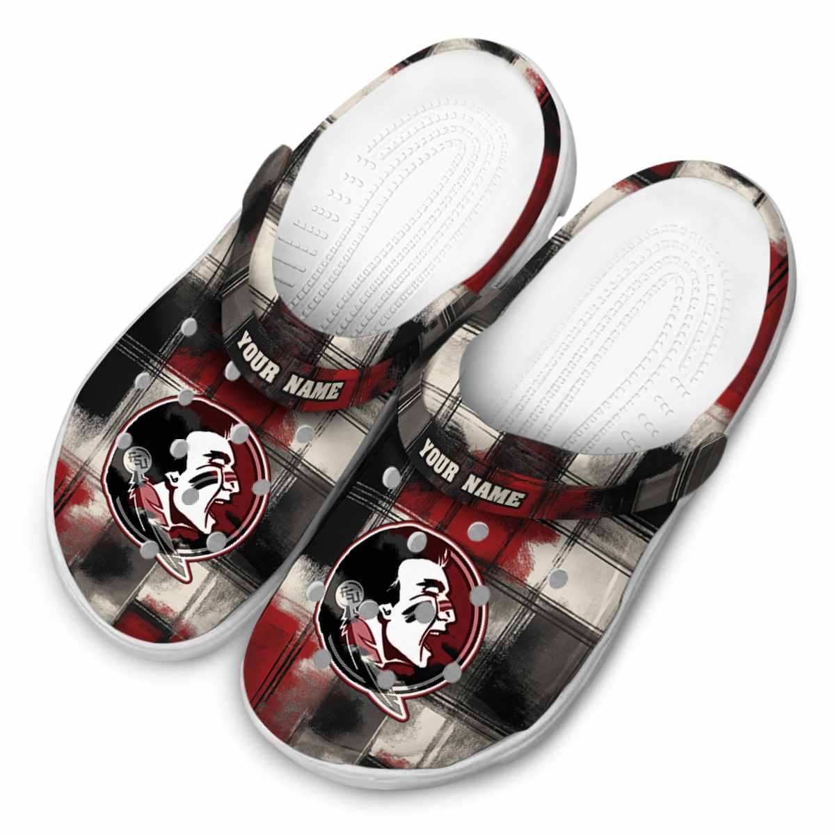 Merchidea Florida State Seminoles NCAA Sport Crocs Crocband Clogs Shoes Comfortable For Men Women and Kids