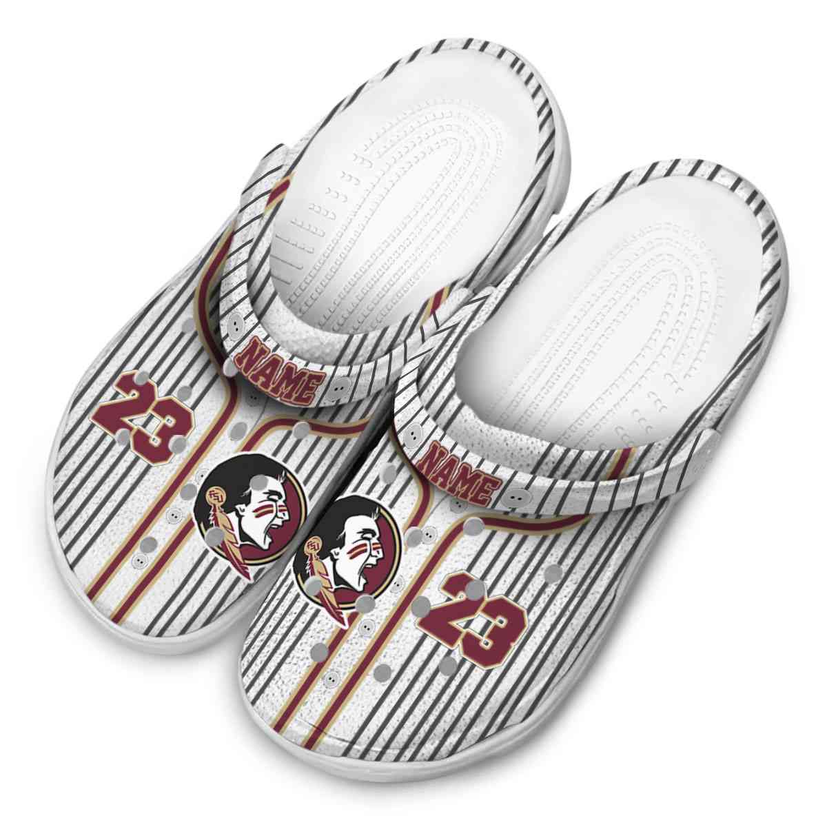 Merchidea Florida State Seminoles NCAA Sport Crocs Crocband Clogs Shoes Comfortable For Men Women and Kids
