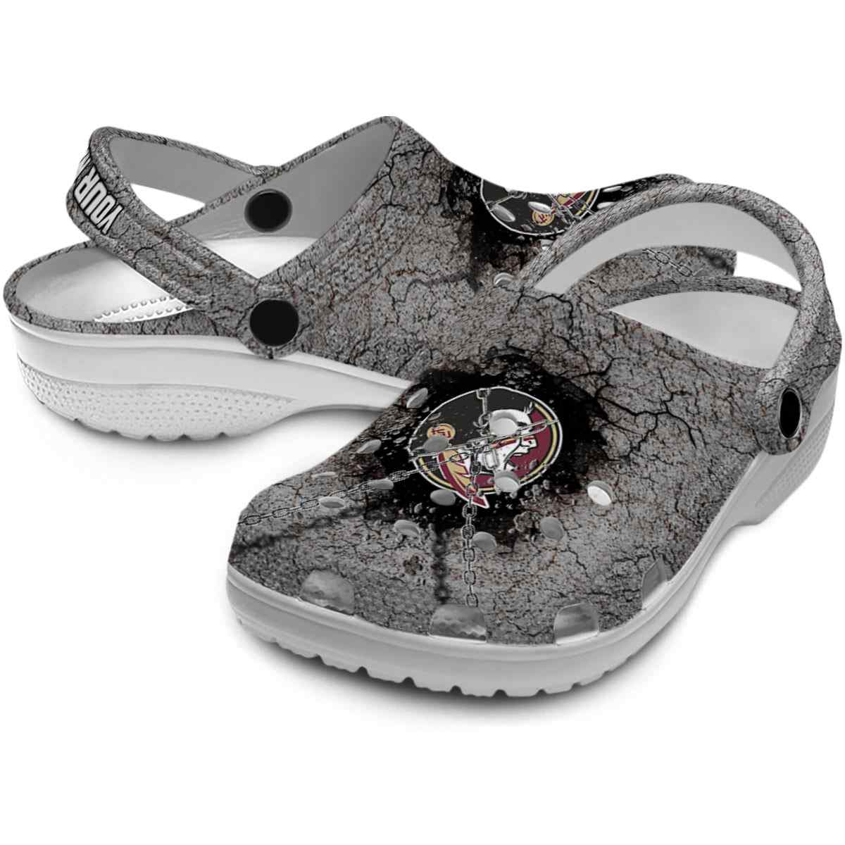 Merchidea Florida State Seminoles NCAA Sport Crocs Crocband Clogs Shoes Comfortable For Men Women and Kids