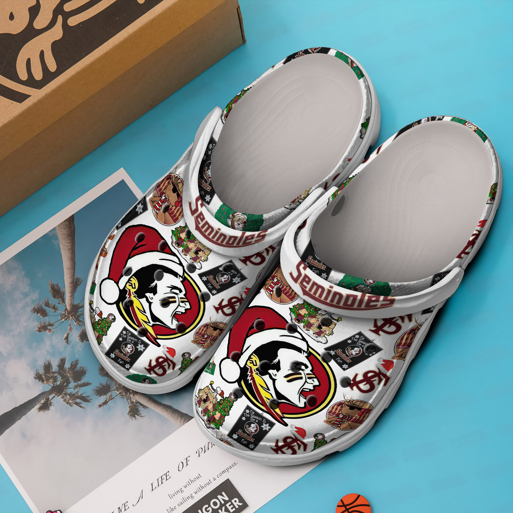 Merchidea Florida State Seminoles NCAA Sport Crocs Crocband Clogs Shoes Comfortable For Men Women and Kids