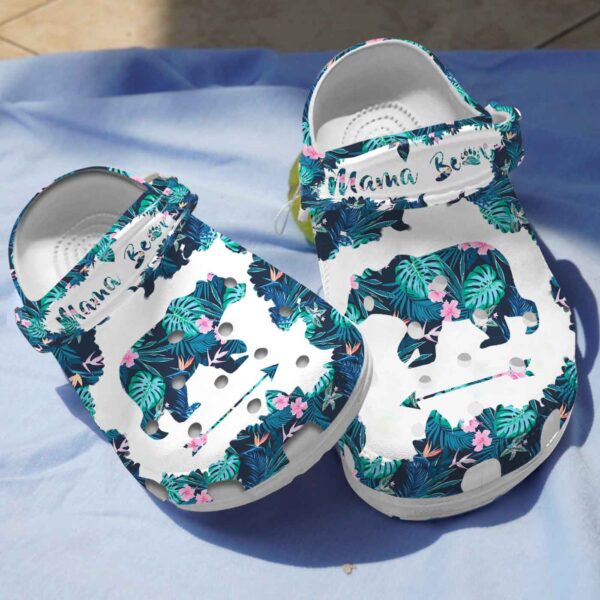 Merchidea Flower Mama Bear Mother's Day Life Crocs Crocband Clogs Shoes Comfortable For Men Women and Kids