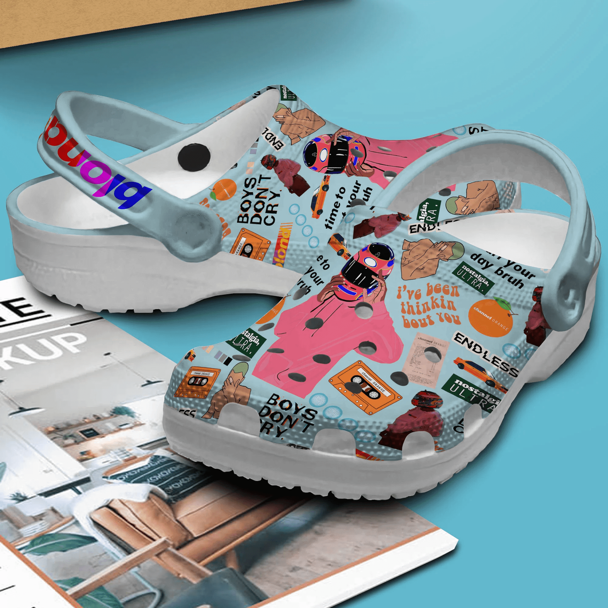 Merchidea Frank Ocean Music Crocs Crocband Clogs Shoes Comfortable For Men Women and Kids