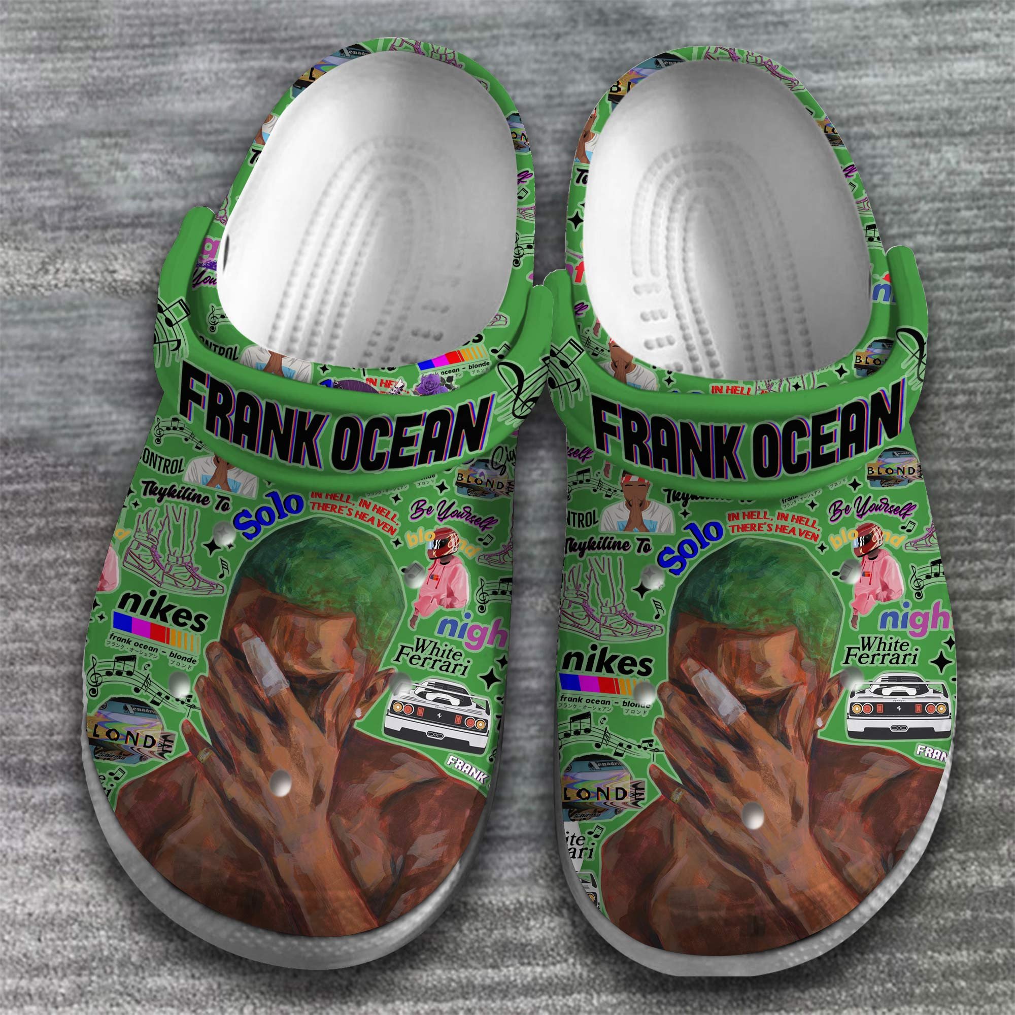 Merchidea Frank Ocean Singer Music Crocs Crocband Clogs Shoes Comfortable For Men Women and Kids